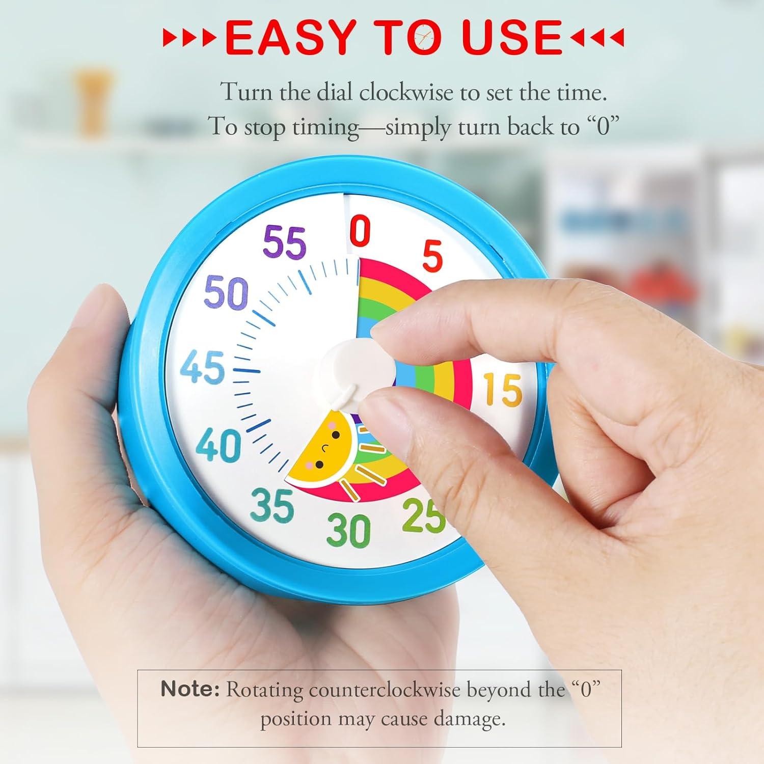 Temporizador Visual Secura 60 Minutos Arcoíris Azul y Sol