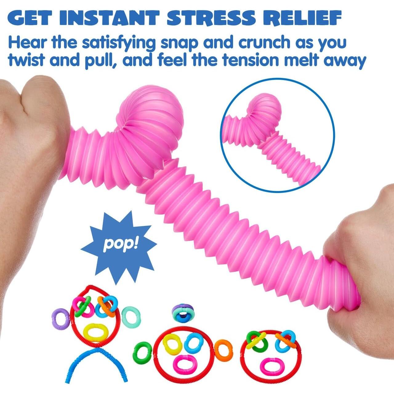 Juguetes Sensoriales Tubos Pop JOYIN 36 Piezas Grande 9 Colores