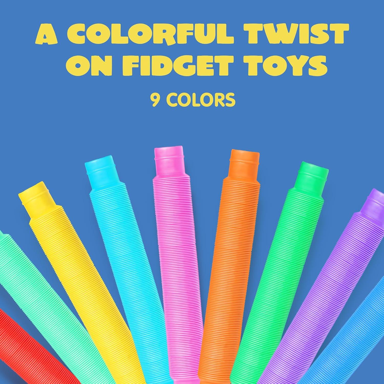 Juguetes Sensoriales Tubos Pop JOYIN 36 Piezas Grande 9 Colores