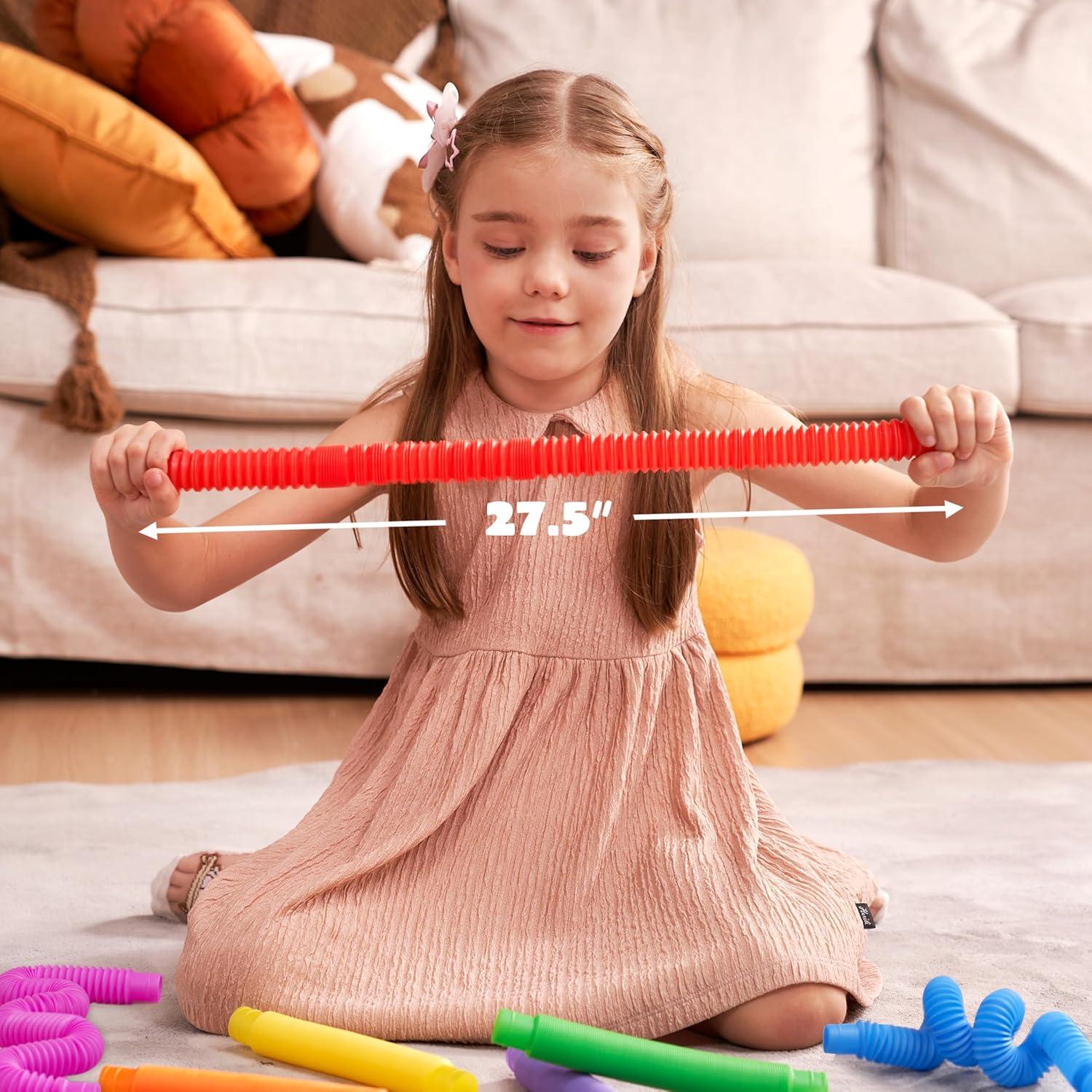 Juguetes Sensoriales Tubos Pop JOYIN 36 Piezas Grande 9 Colores