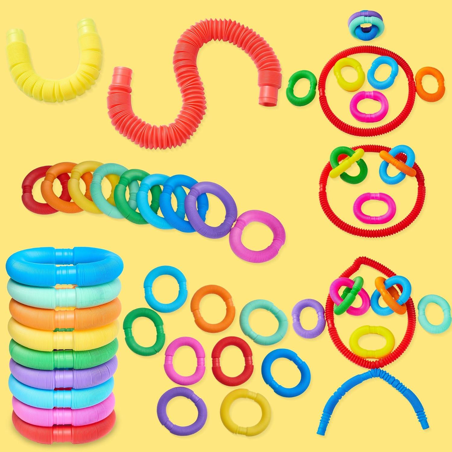 Juguetes Sensoriales Tubos Pop JOYIN 36 Piezas Grande 9 Colores