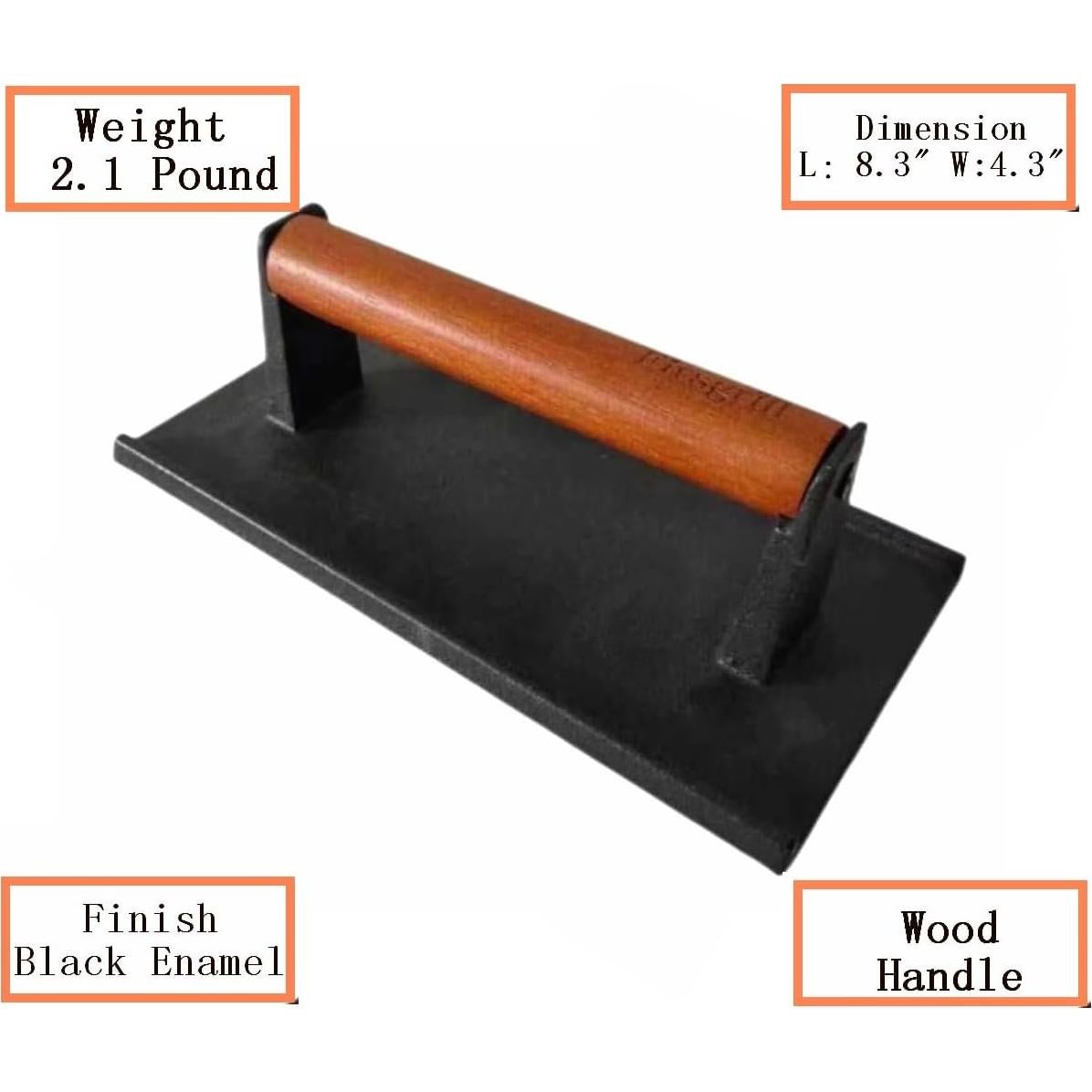 Prensa de Hamburguesa Hierro Fundido Hailing 16.5 cm Redonda