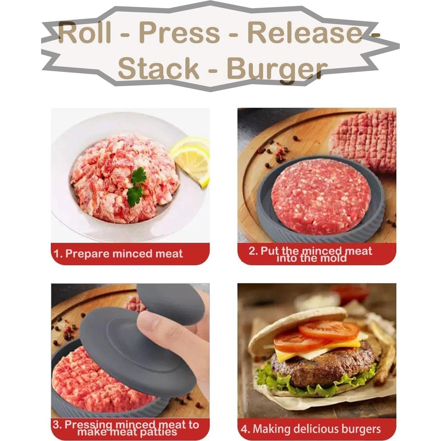 Prensa de Hamburguesas de Silicona HOMOMSAE 11.4 cm Antiadherente