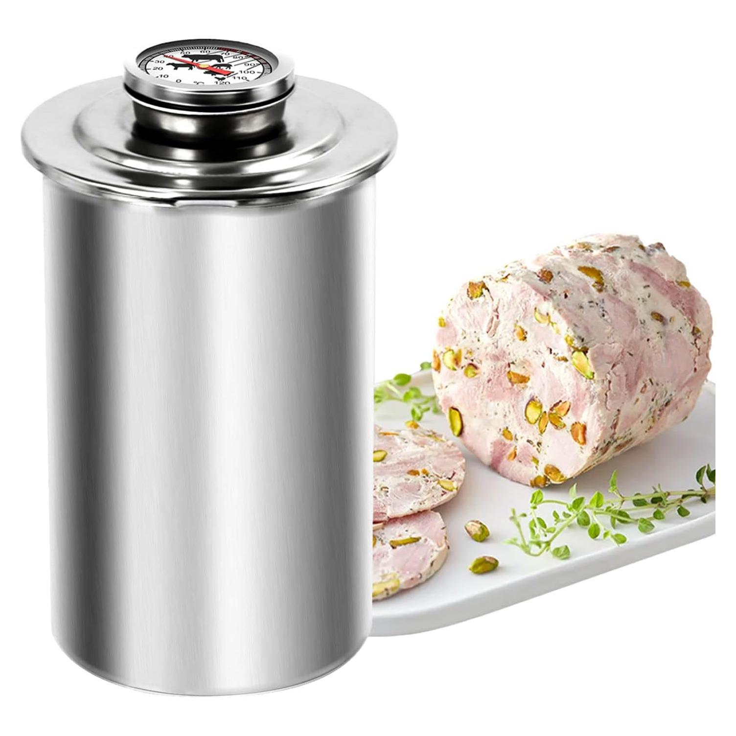 Prensa de Carne KAYCROWN con Termómetro - 1.5L Acero Inoxidable