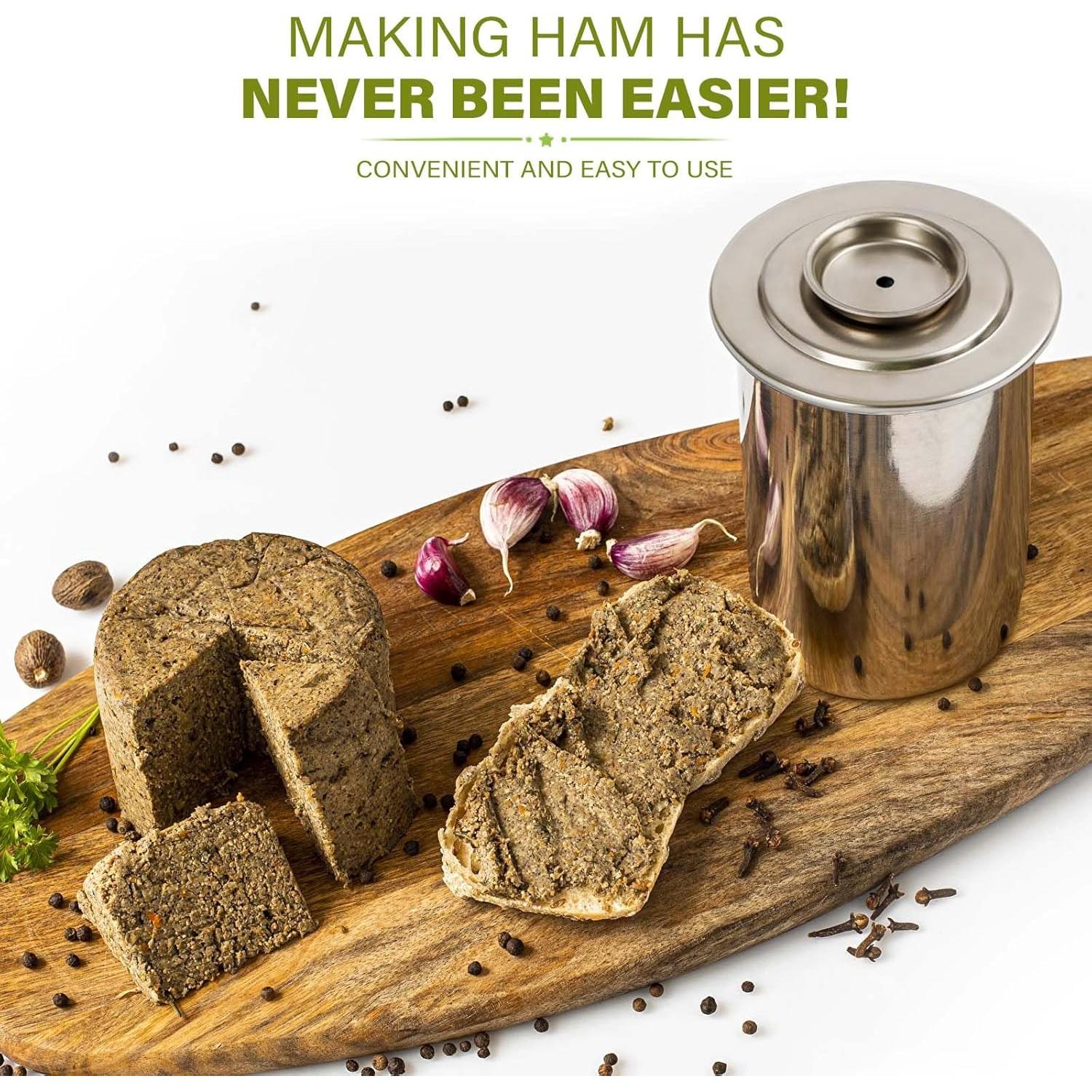 Prensa de Carne KAYCROWN con Termómetro - 1.5L Acero Inoxidable