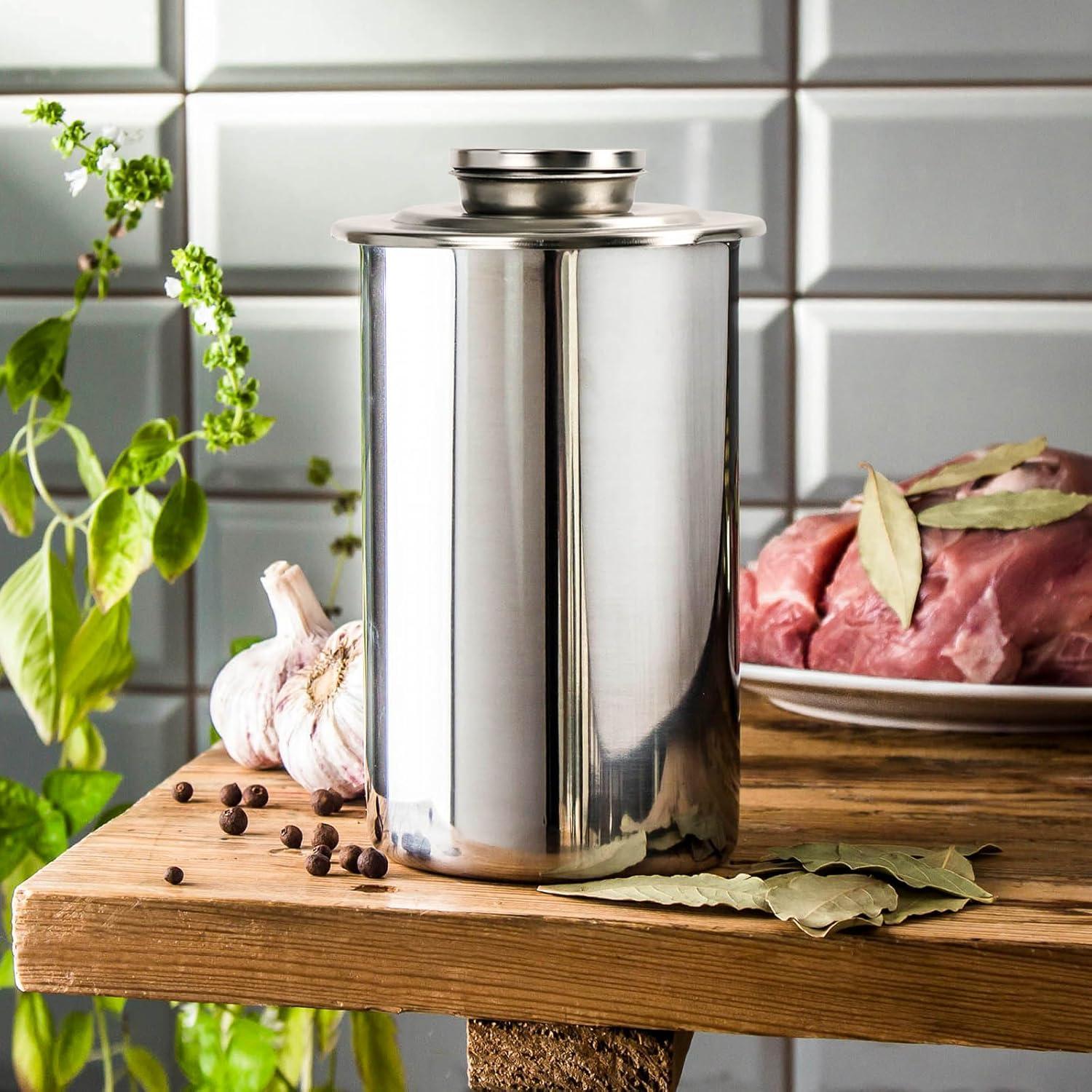 Prensa de Carne KAYCROWN con Termómetro - 1.5L Acero Inoxidable