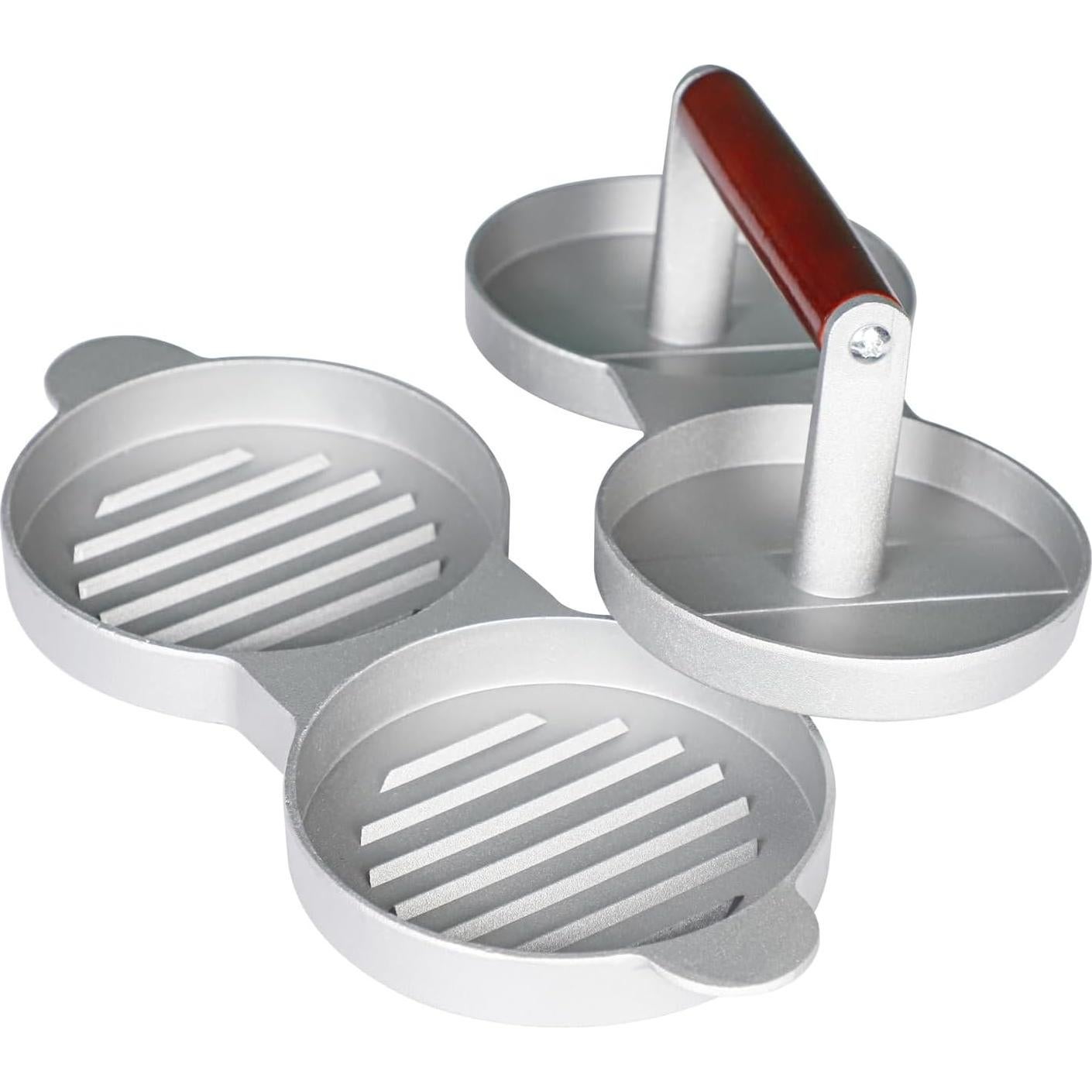 Prensa de Hamburguesas Doble KIGI Antiadherente 2 en 1 0.6 kg