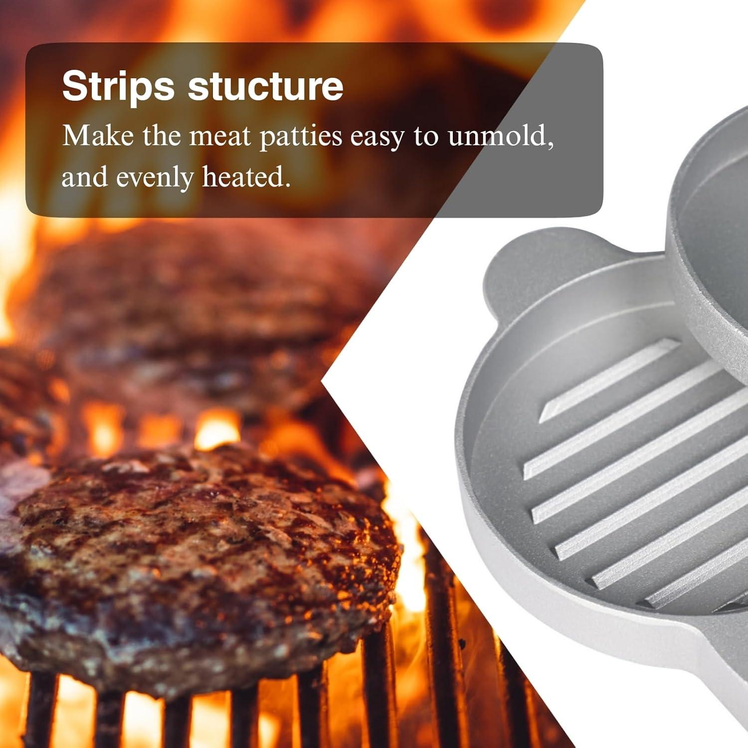 Prensa de Hamburguesas Doble KIGI Antiadherente 2 en 1 0.6 kg