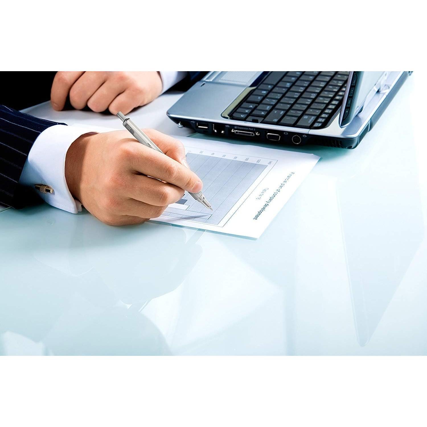 Bolígrafo Retráctil Zebra F-701 Acero Inoxidable 0.8mm Negro