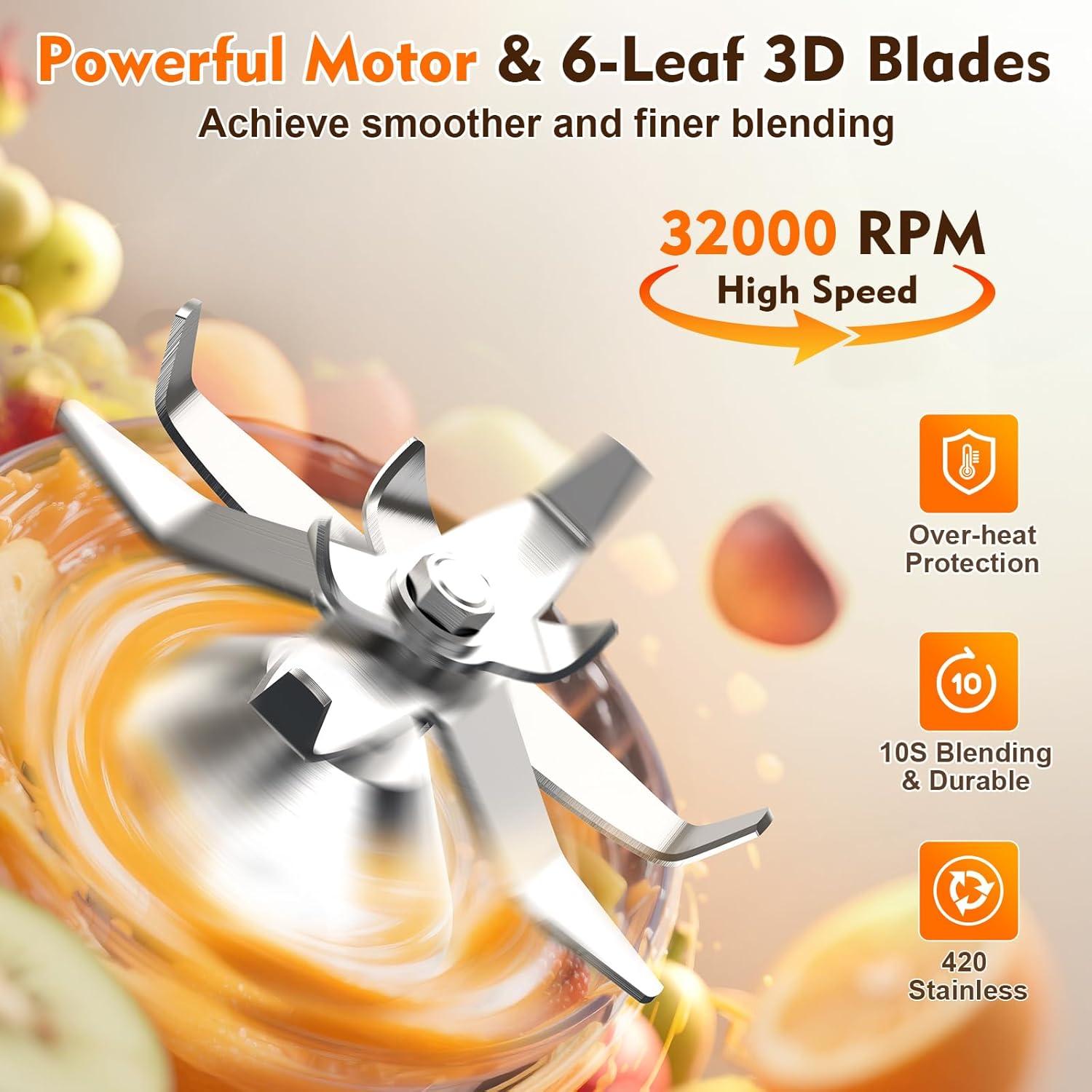 Licuadora y Procesador de Alimentos Nilpferd 1500W 2L Autolimpieza