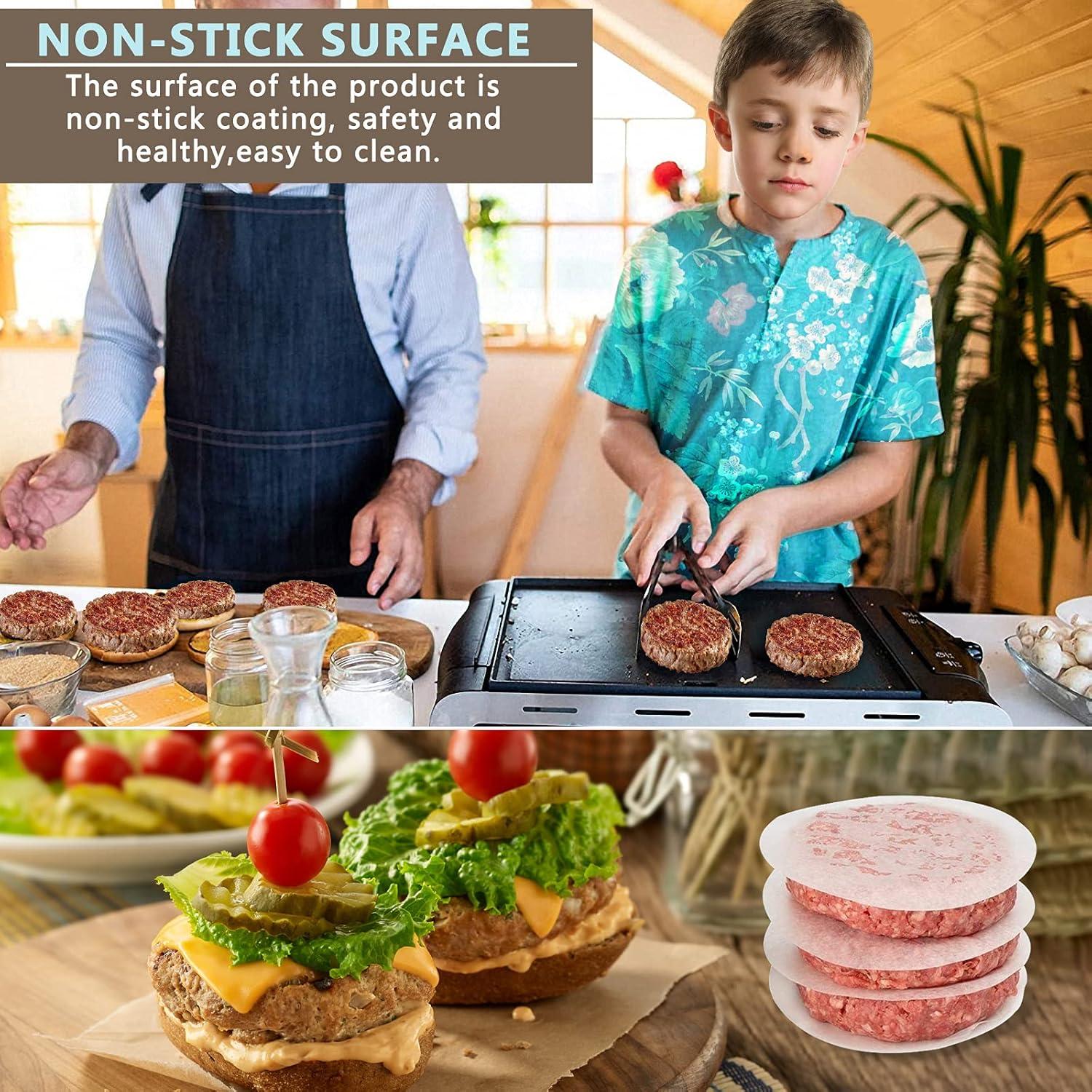 Prensa de Hamburguesas Acero Inoxidable 12.7 cm con 100 Papeles