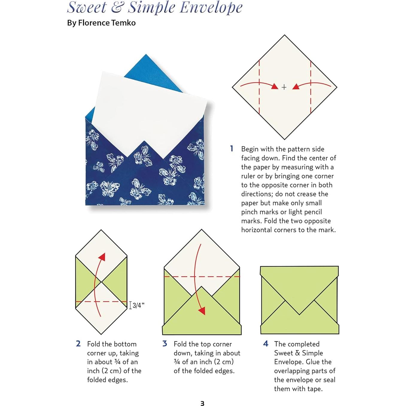 Blue & White Origami Stationery Kit: Fold 36 Beautiful Cards and Envelopes: Includes Papers and Instructions for 12 Origami Note Projects