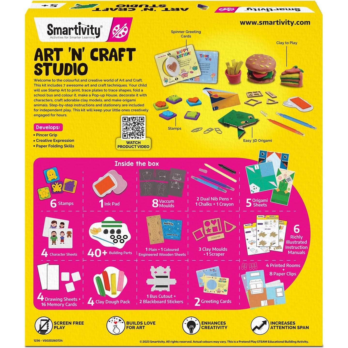 Kit de Arte y Manualidades Smartivity 20 en 1 para Niños 5-9 Años