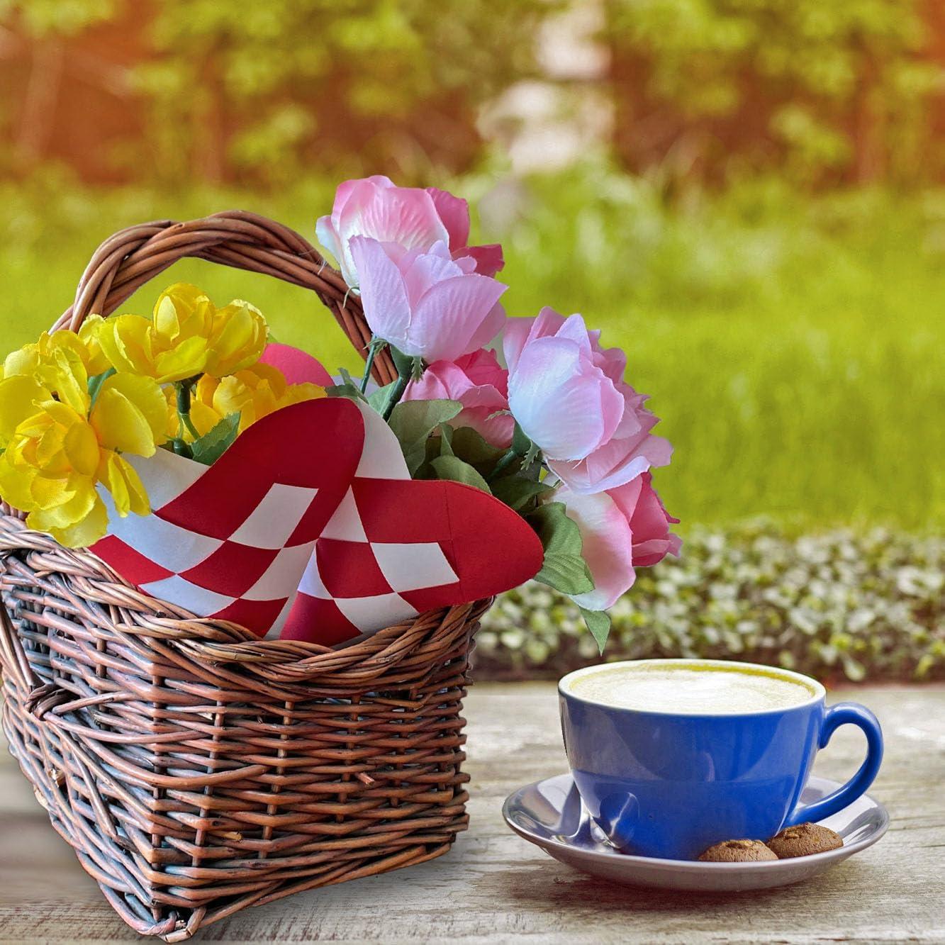 12 Cestas de Corazón DIY Origami Joy - Kit Rojo/Blanco