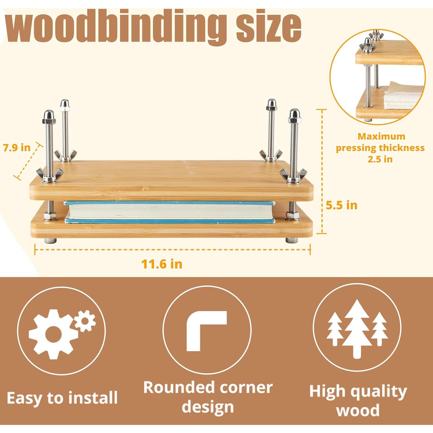 Kit de Encuadernación de Libros Pamctry 50 Piezas 29.5x19.8cm
