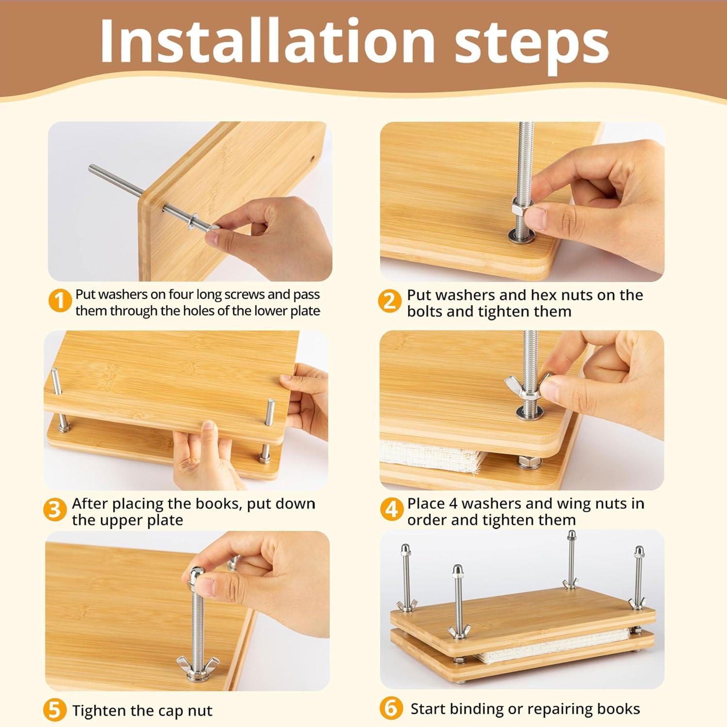 Kit de Encuadernación de Libros Pamctry 50 Piezas 29.5x19.8cm