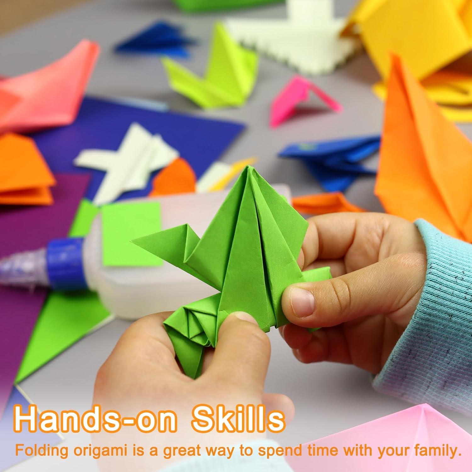 Papel Origami Verde MECCANIXITY 360 Hojas 24x1 cm para Manualidades