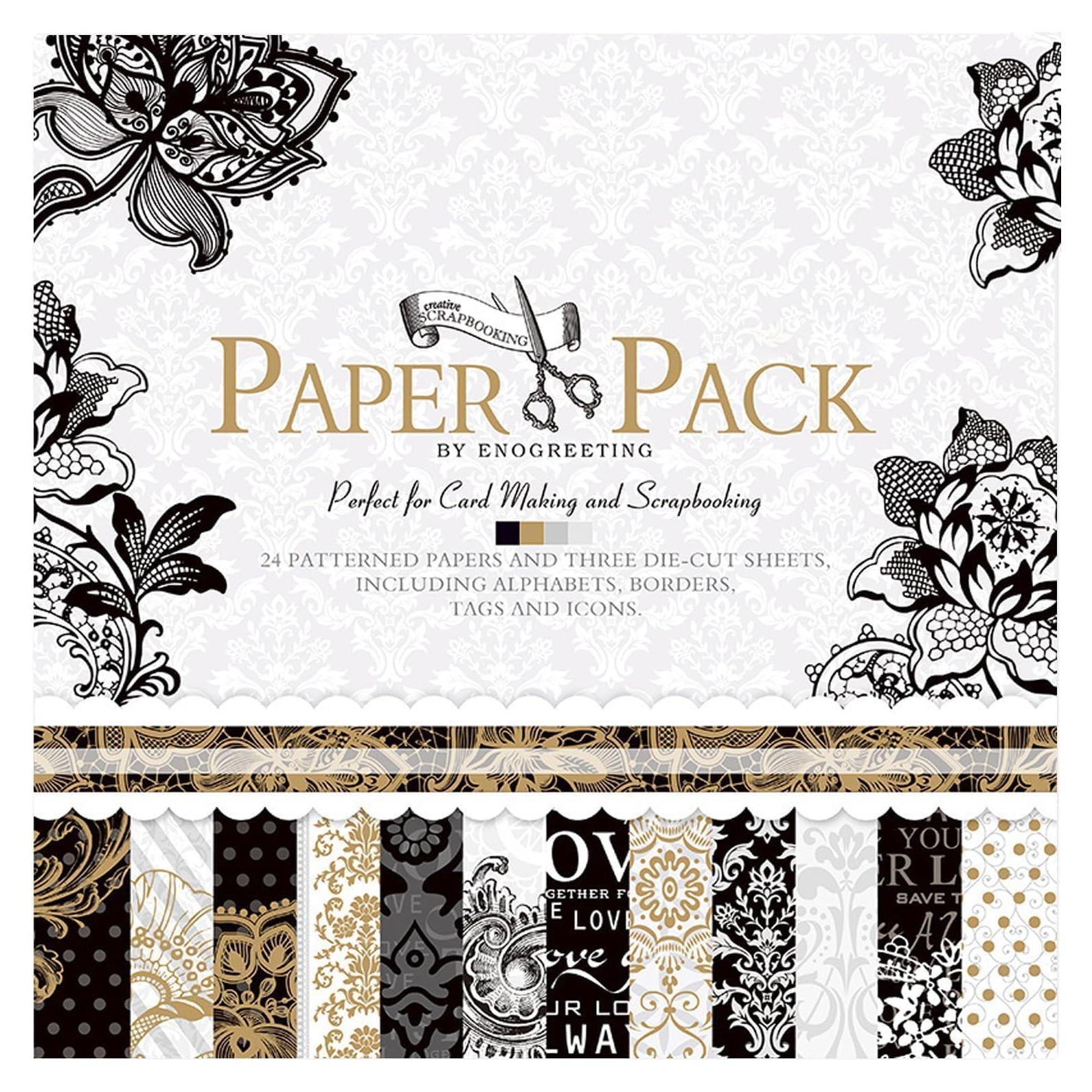 Papel de Scrapbook Vintage GOMTYEA 27 Hojas 30.5x30.5 cm