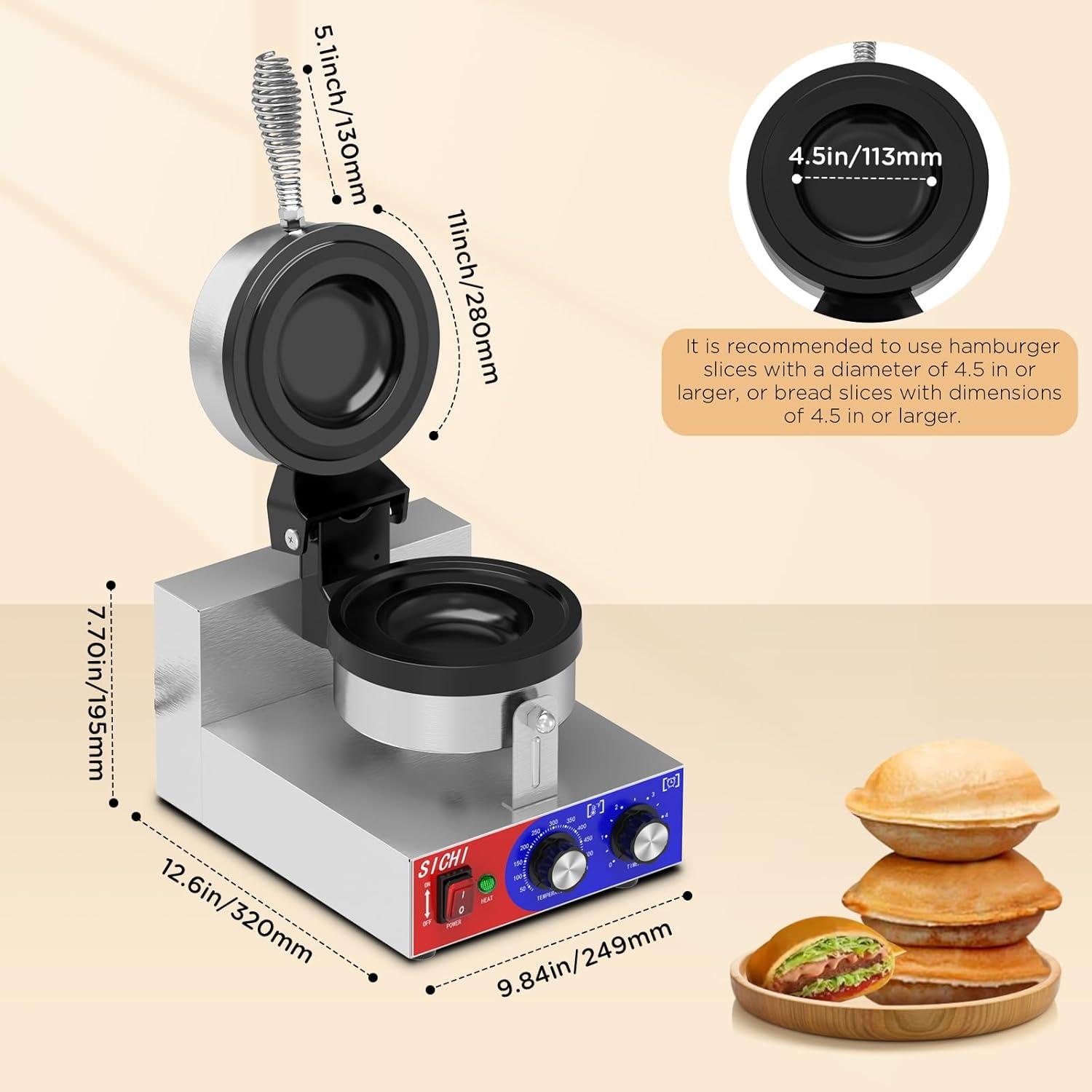 Máquina de Hacer Hamburguesas Ufo SZ-HW-3 Eléctrica con Temporizador