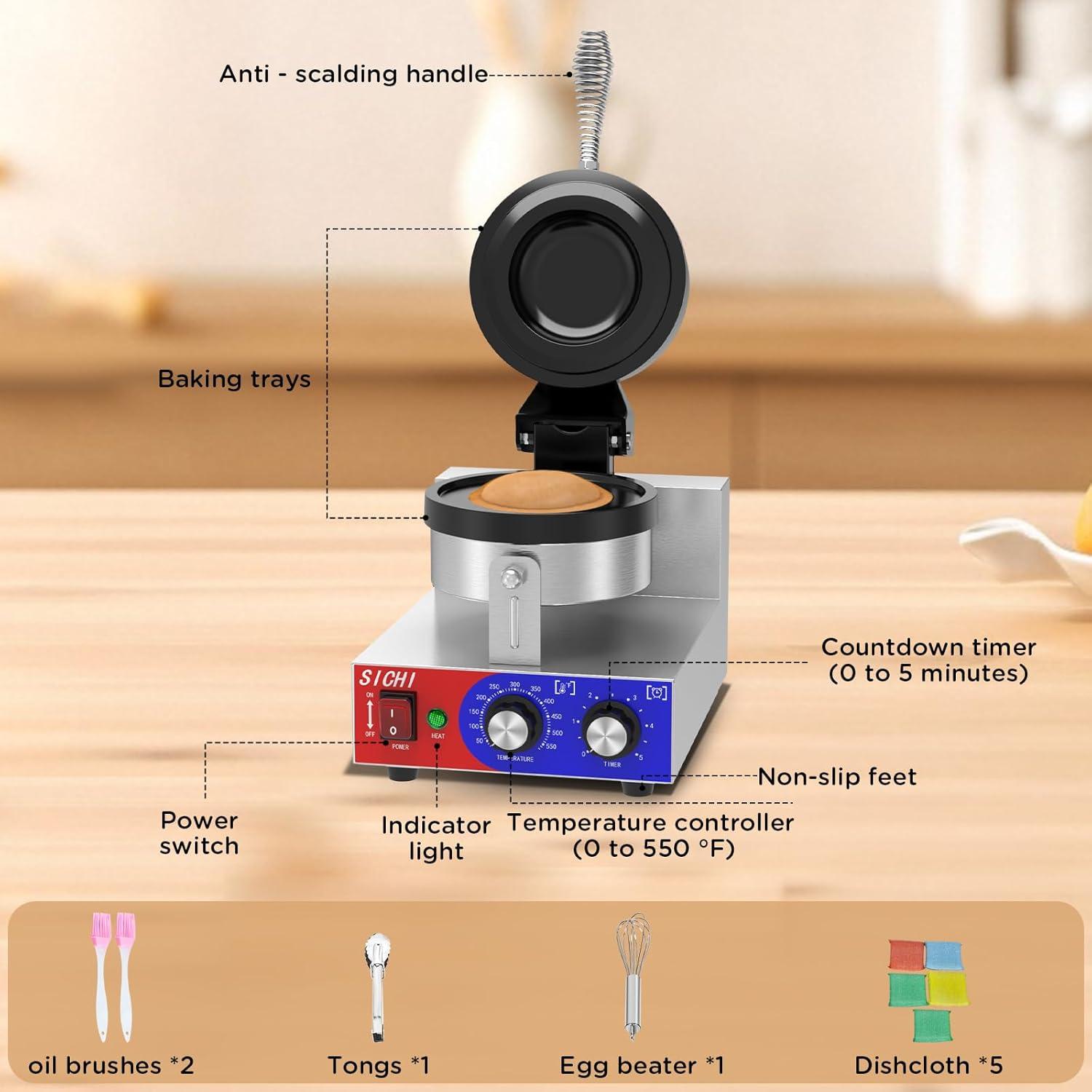 Máquina de Hacer Hamburguesas Ufo SZ-HW-3 Eléctrica con Temporizador