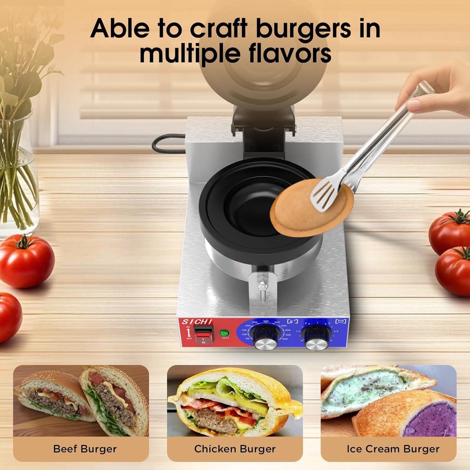 Máquina de Hacer Hamburguesas Ufo SZ-HW-3 Eléctrica con Temporizador