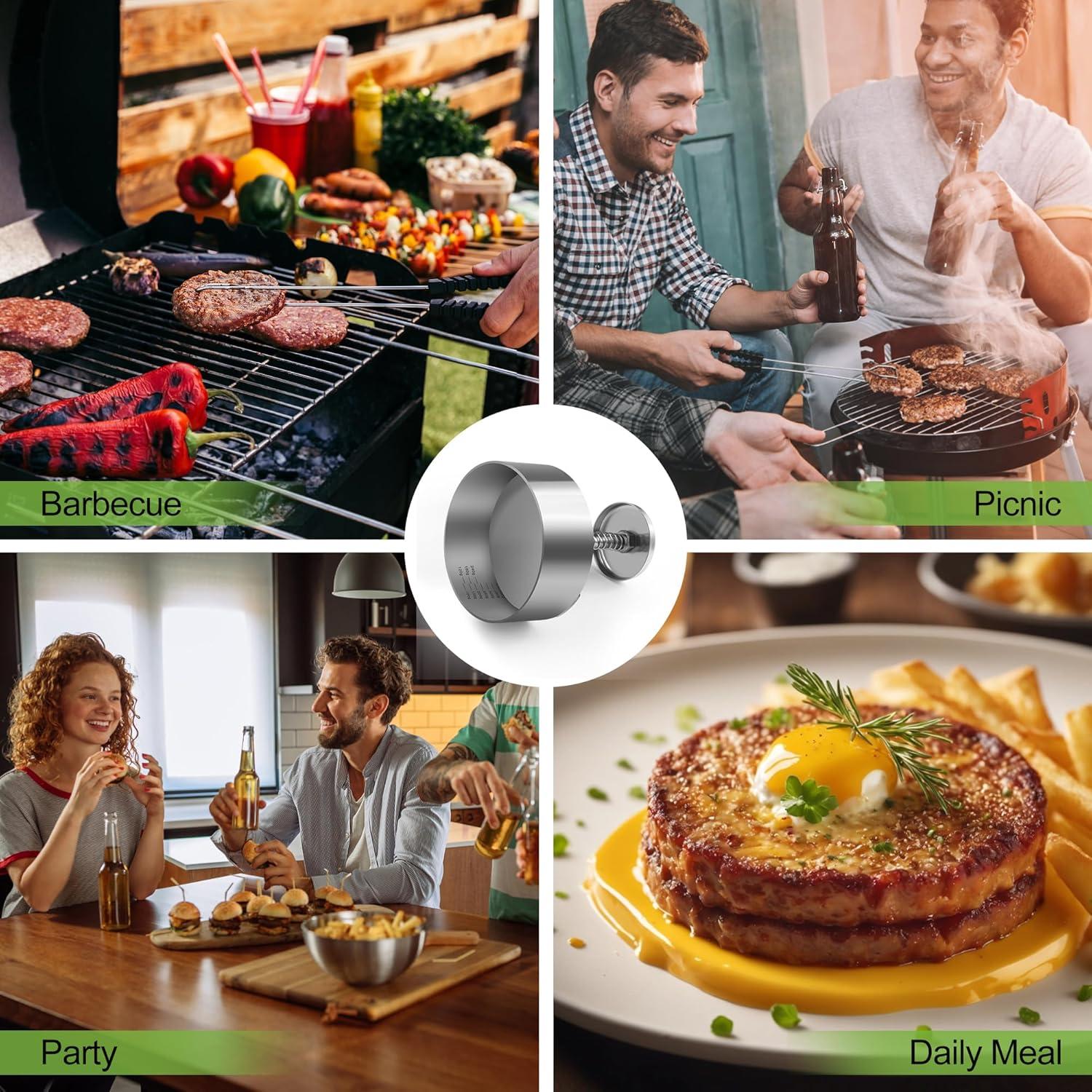 Prensa de Hamburguesas Ajustable XRZXZN 11.48 cm Acero Inoxidable