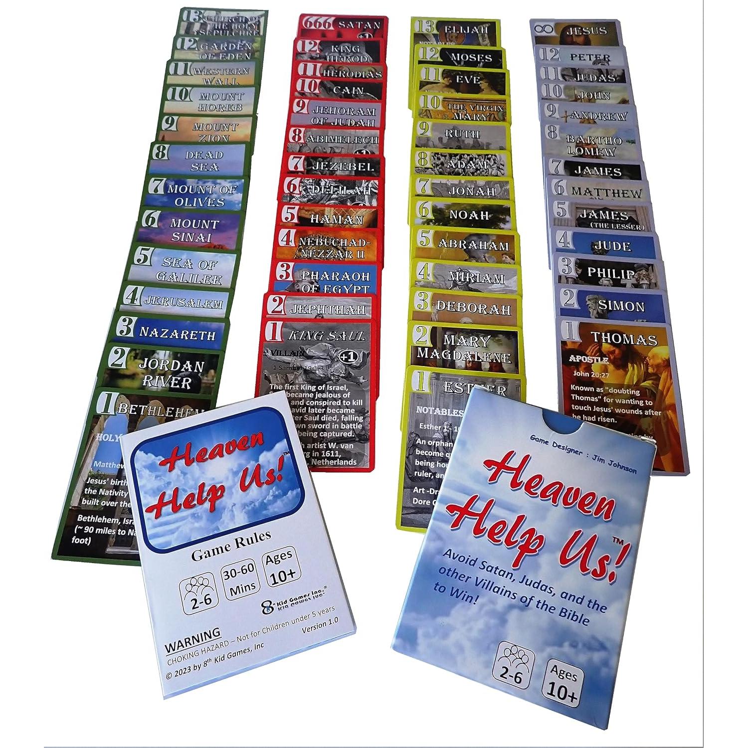 Juego de cartas bíblico 'Que el cielo nos ayude' - 58 cartas