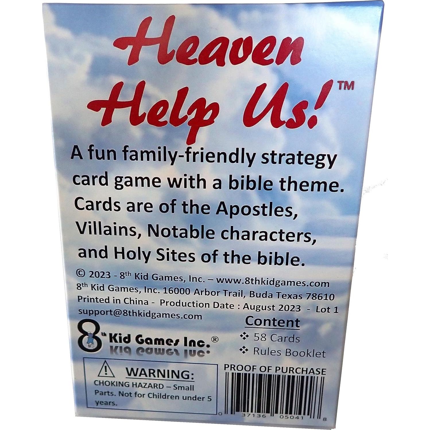 Juego de cartas bíblico 'Que el cielo nos ayude' - 58 cartas