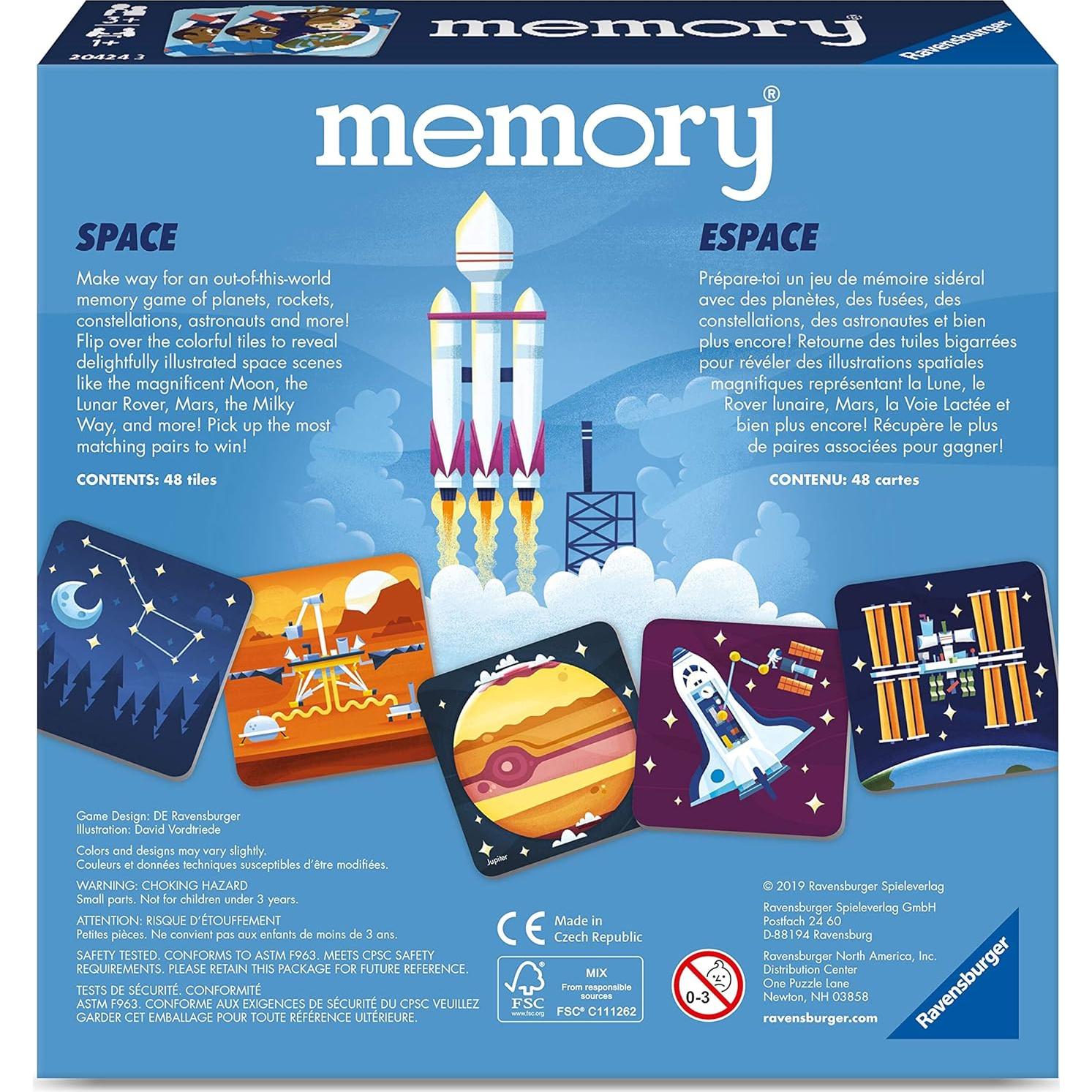 Juego de Memoria Espacial Ravensburger - Educativo 48 Fichas