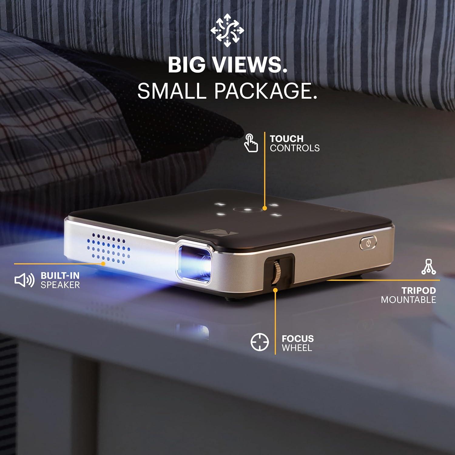 Proyector Mini Inalámbrico Kodak Luma 150 - DLP, 1080p, Altavoz