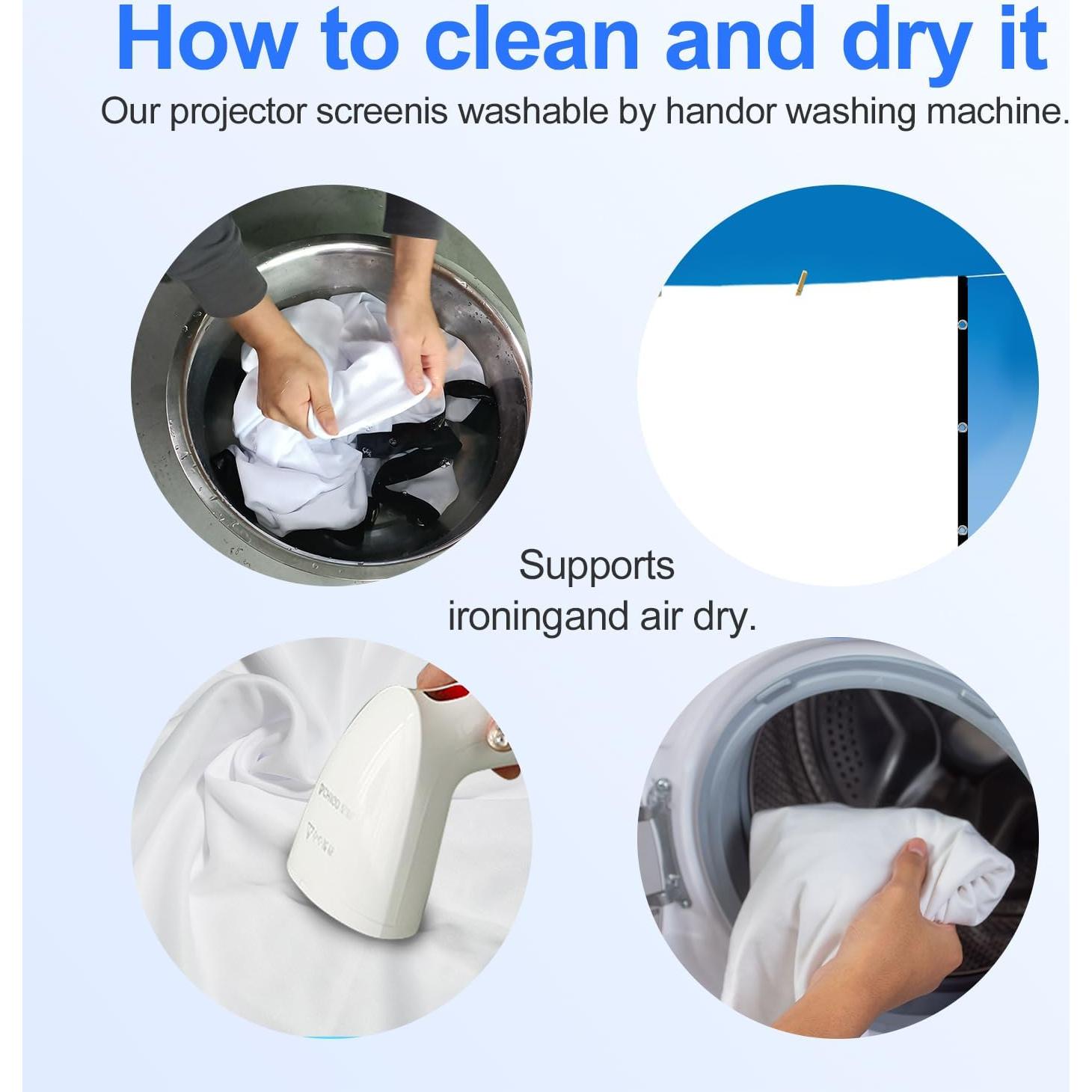 Pantalla de Proyector DUYIKJ 84" Plegable 4K 16:9 Doble Lado