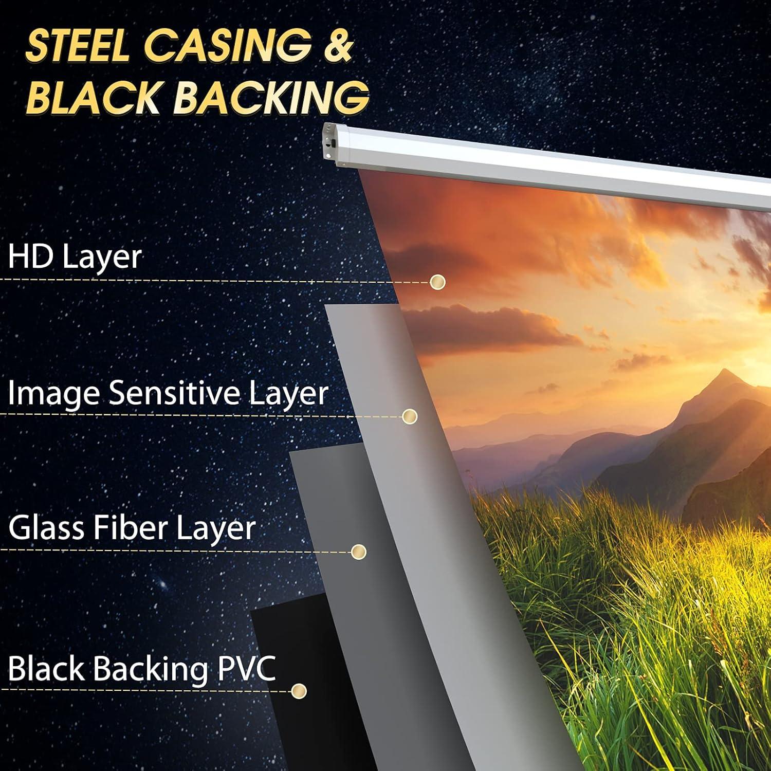 Pantalla de Proyector Motorizada Aoxun 110" 16:9 Control Remoto