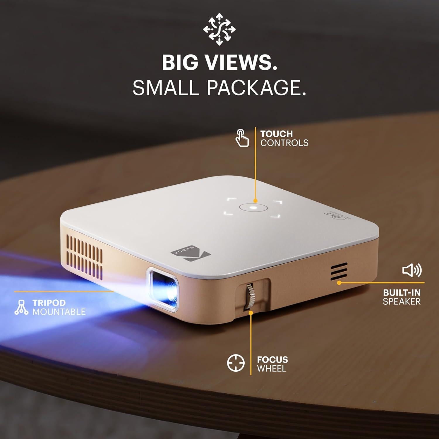 Proyector Portátil Kodak Luma 350 - Wi-Fi, Android, 150"