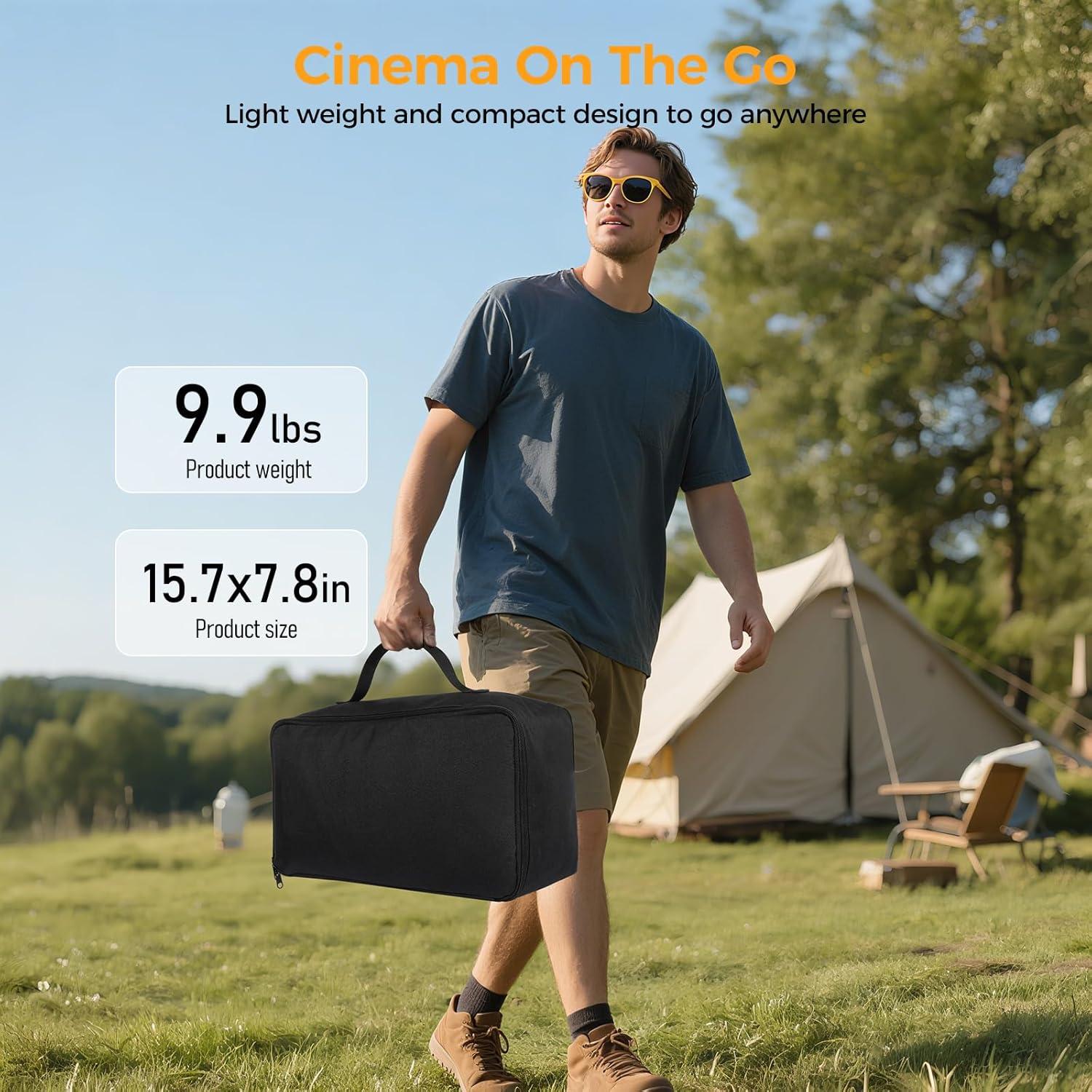 Pantalla de Proyector VOOPVOR 120" Portátil 16:9 HD Sin Arrugas