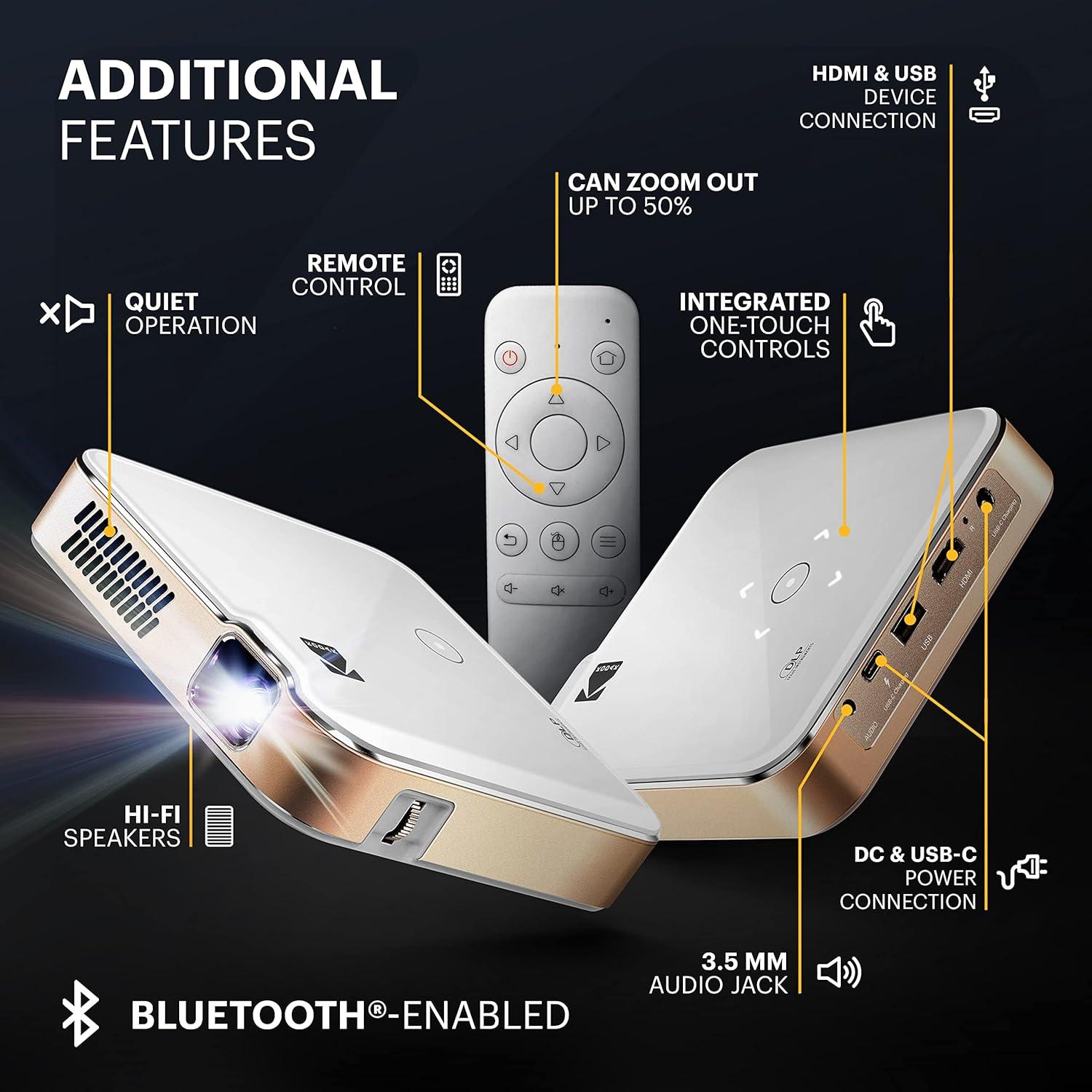 Proyector Inteligente KODAK Luma 400 | Mini Portátil 720p
