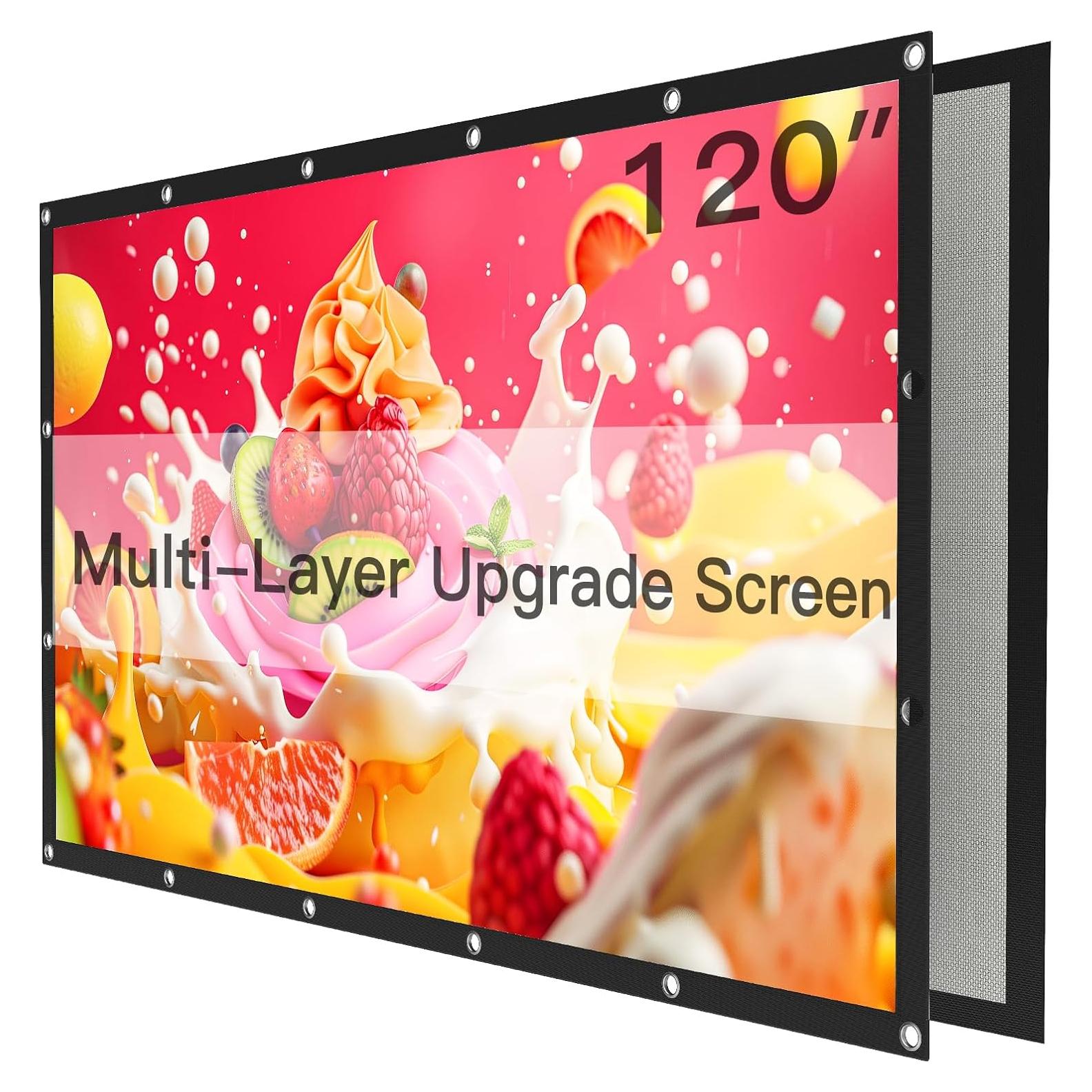 Pantalla de proyector 120" Pipishell 4K UHD Plegable y Lavable