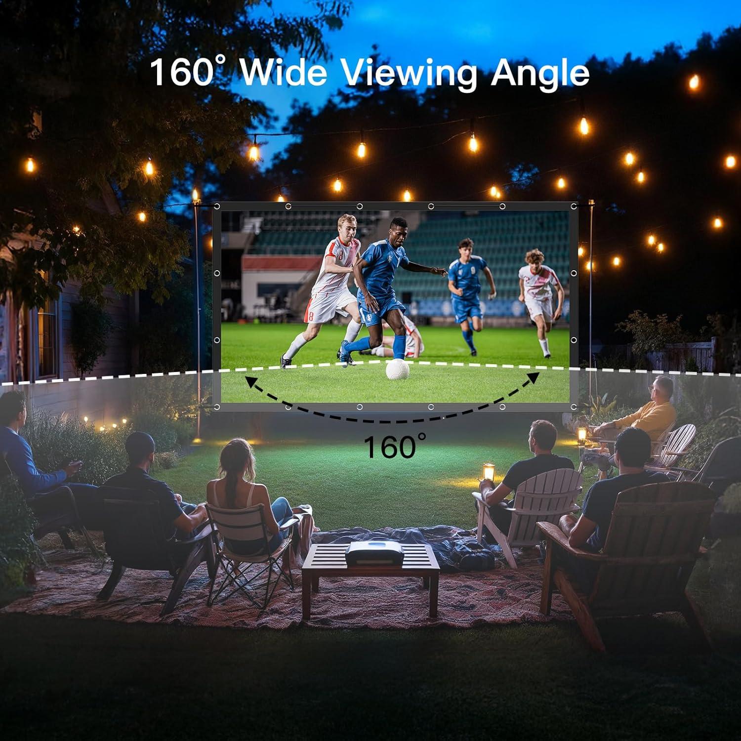 Pantalla de proyector 120" Pipishell 4K UHD Plegable y Lavable