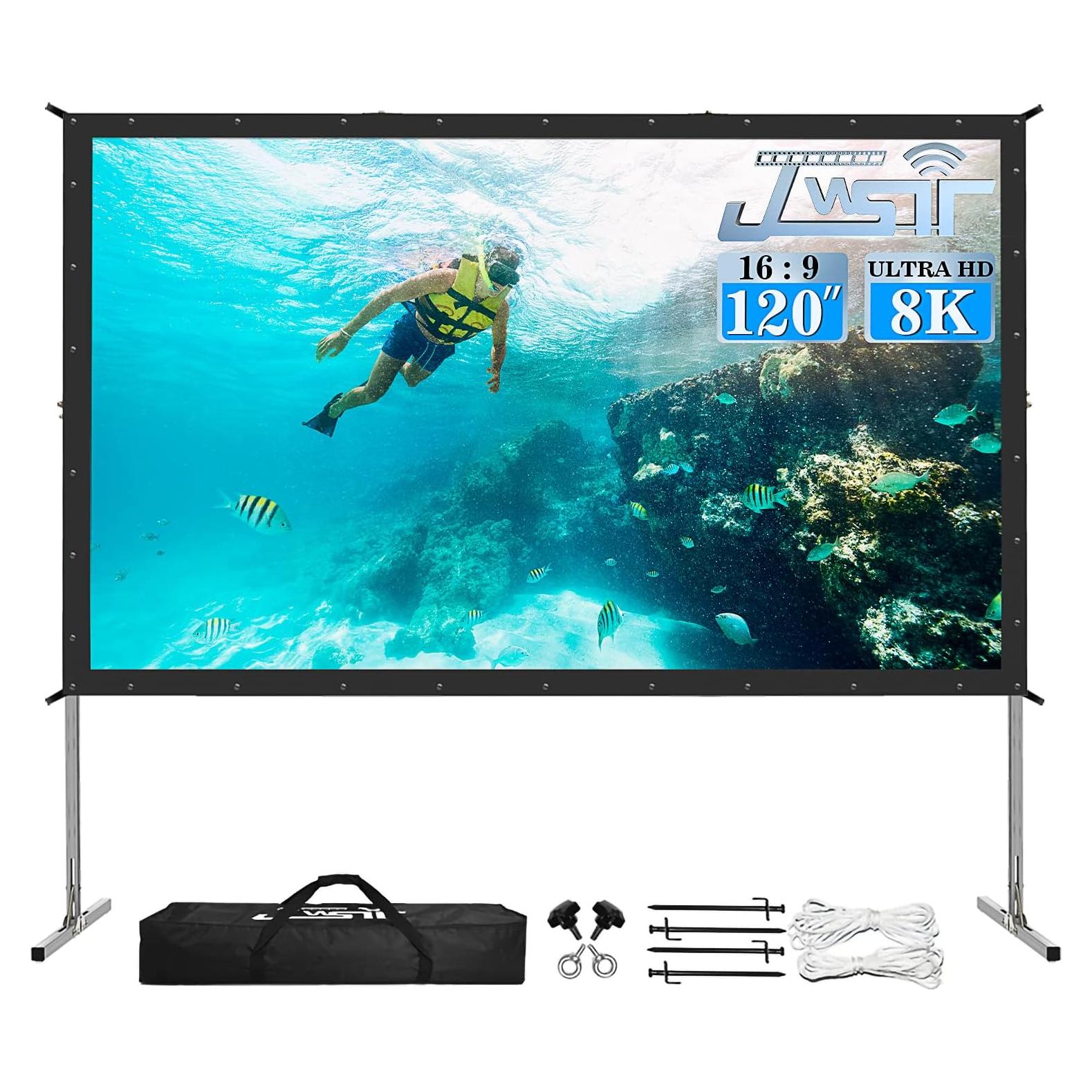 Pantalla de Proyector JWSIT 120" PVC 16:9 Portátil Exterior