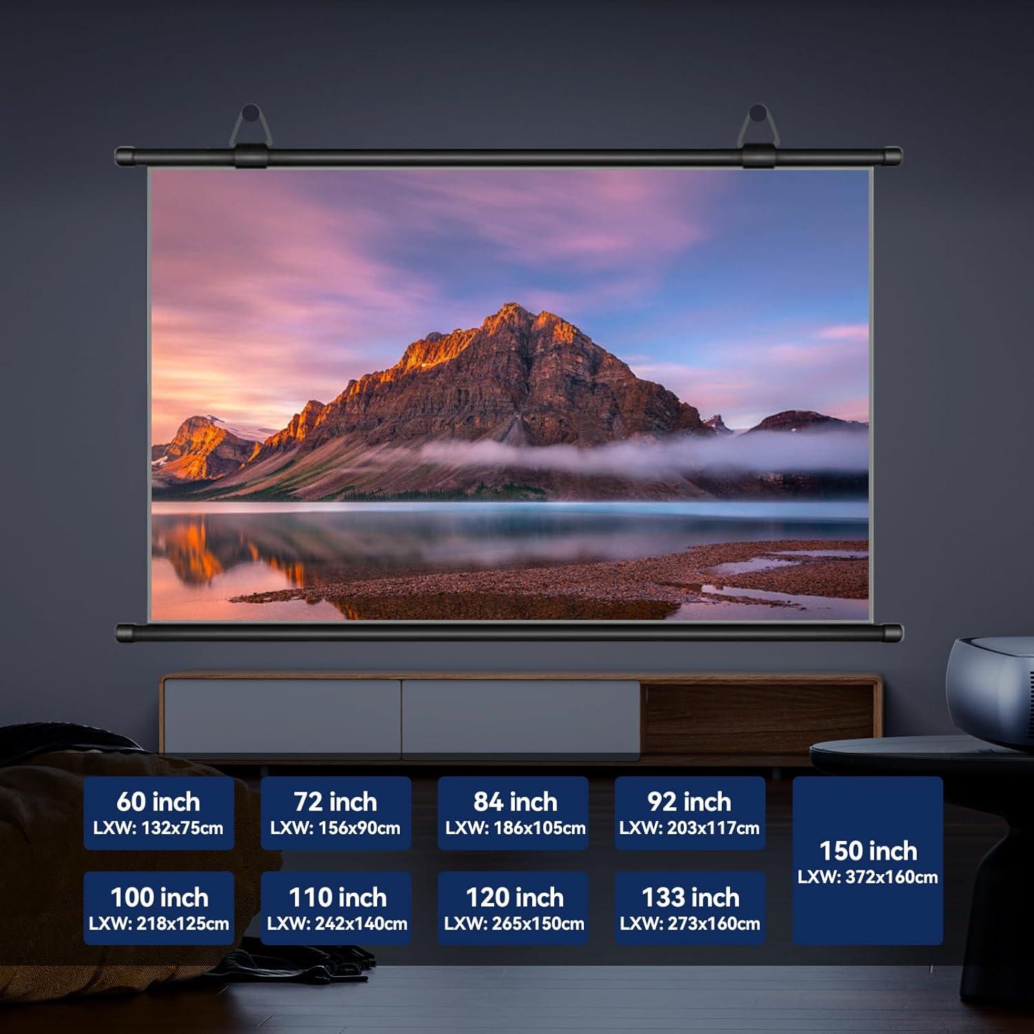 Pantalla Proyector 100" XIAOHUI 16:9 Anti-Luz Profesional