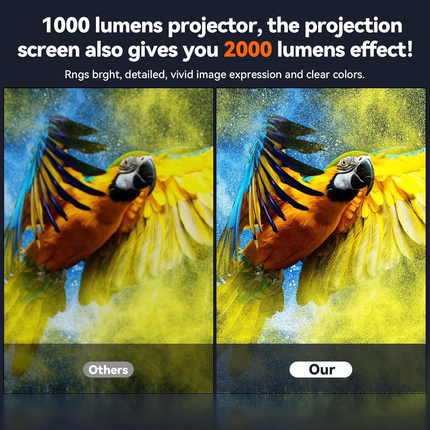 Pantalla Proyector 100" XIAOHUI 16:9 Anti-Luz Profesional