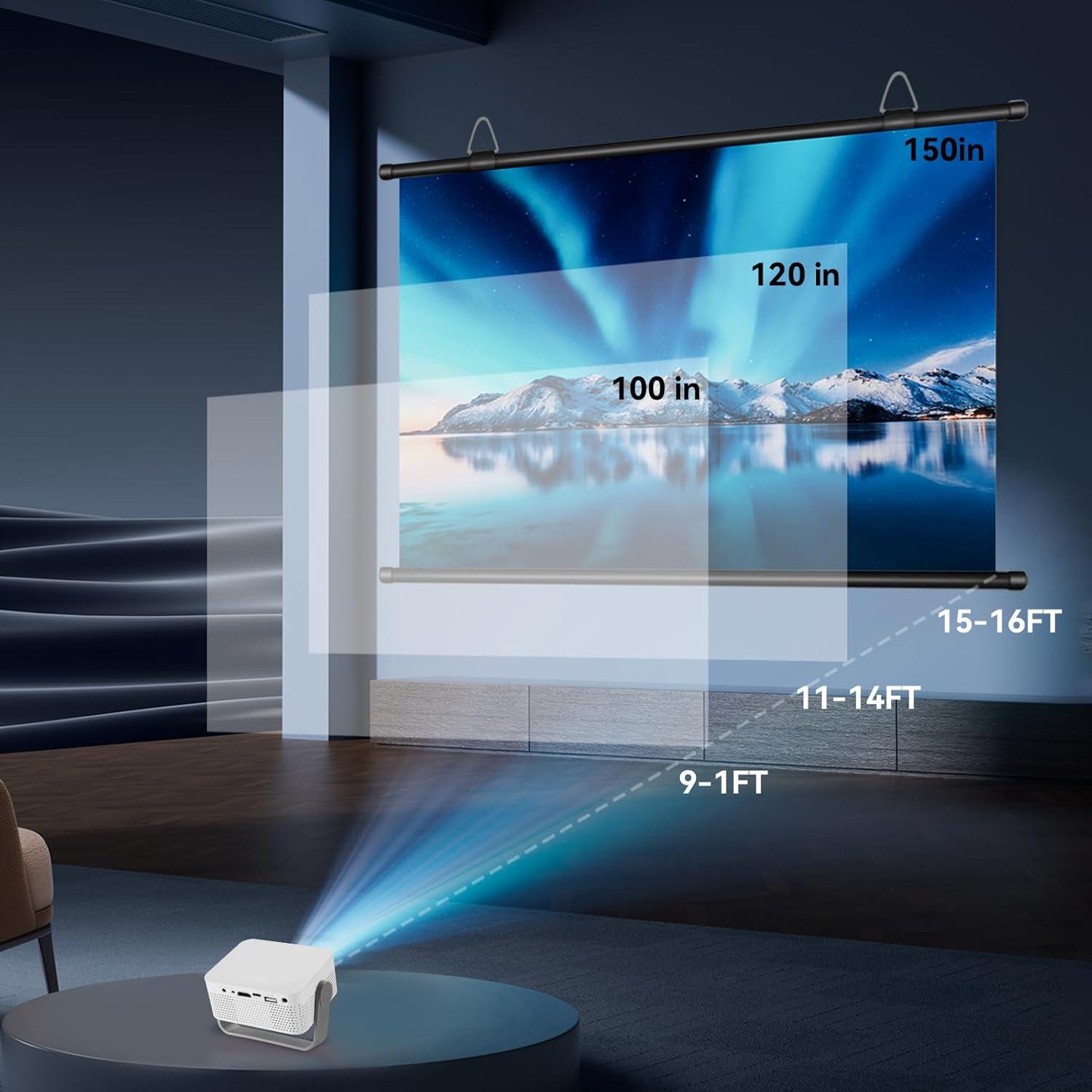 Pantalla Proyector 100" XIAOHUI 16:9 Anti-Luz Profesional