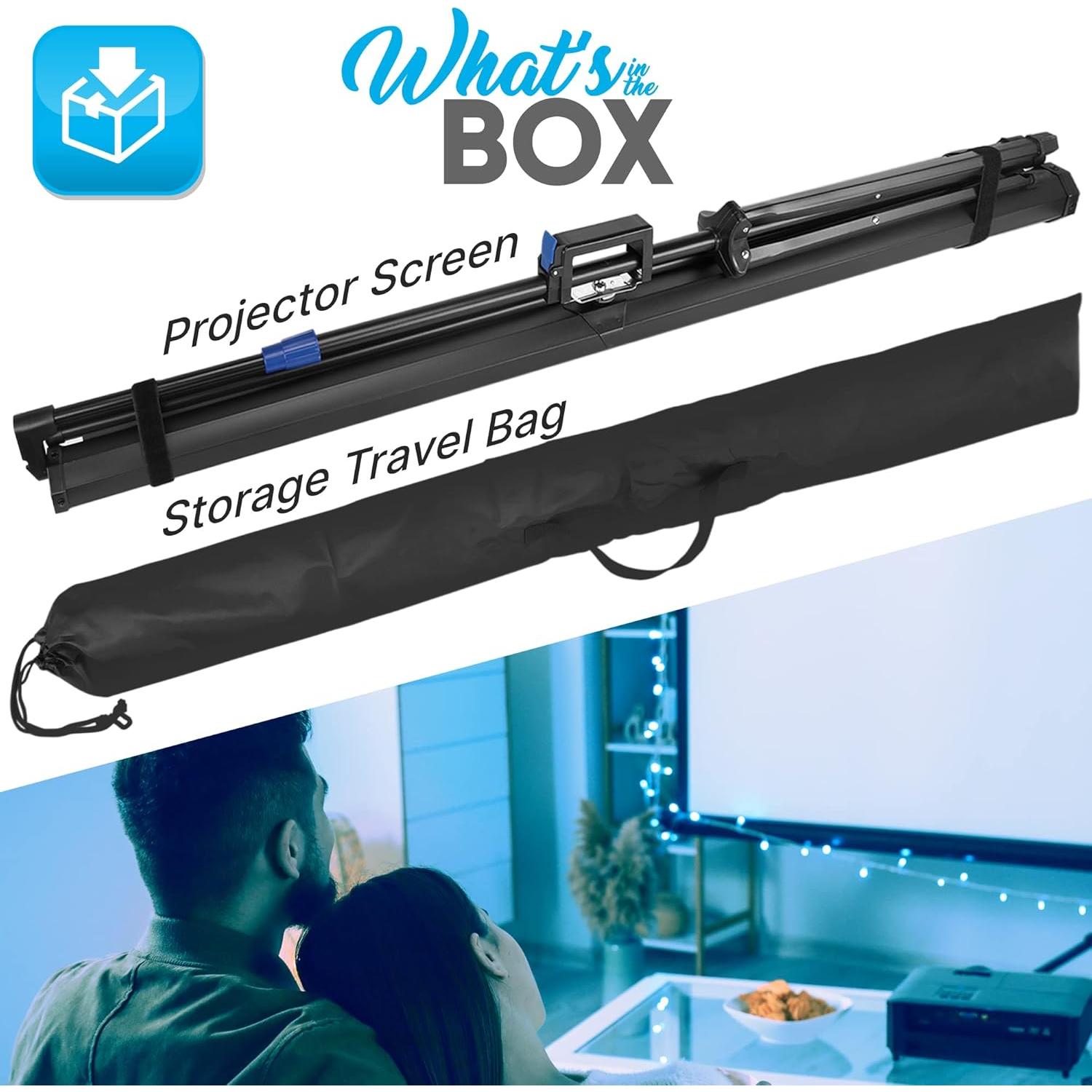 Pantalla de Proyector Pyle 60" Plegable con Soporte Trípode