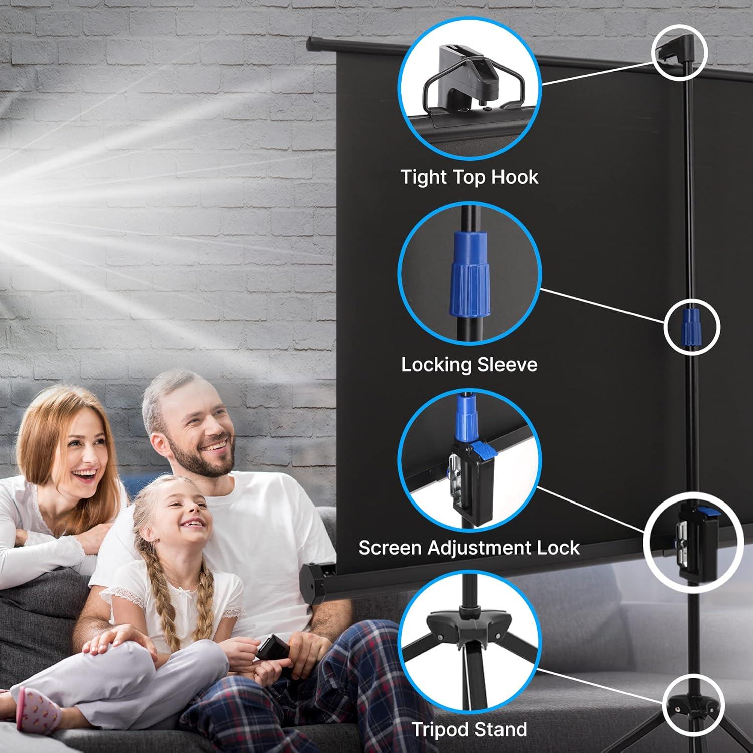 Pantalla de Proyector Pyle 60" Plegable con Soporte Trípode