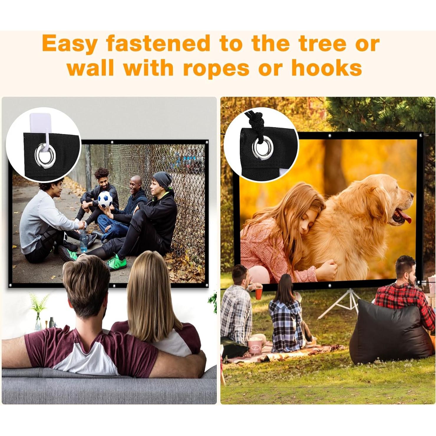 Pantalla de Proyector Taotique 72" HD Plegable Doble Cara