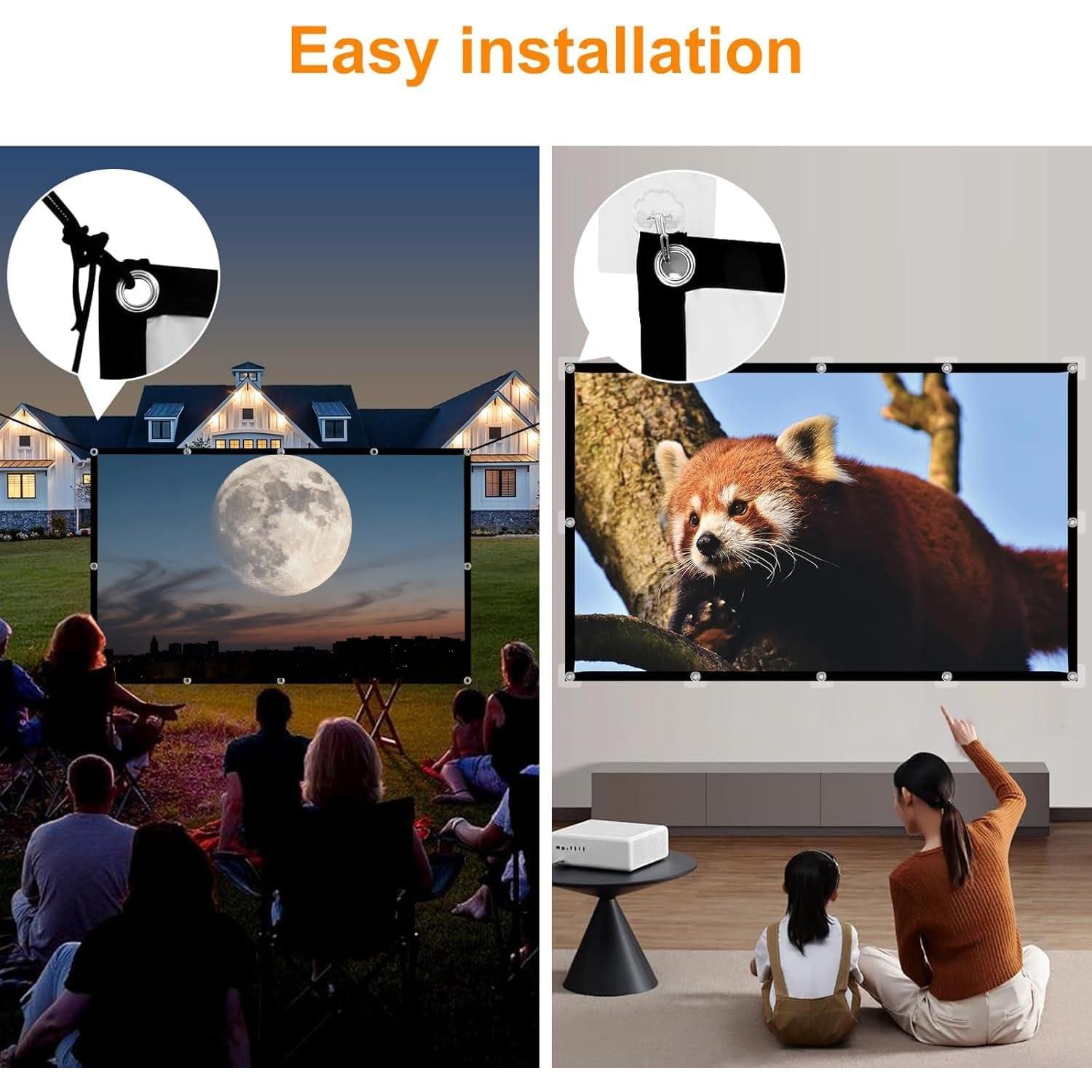 Pantalla de Proyector Plegable 120" 4K HD SKERELL Anti-Arrugas