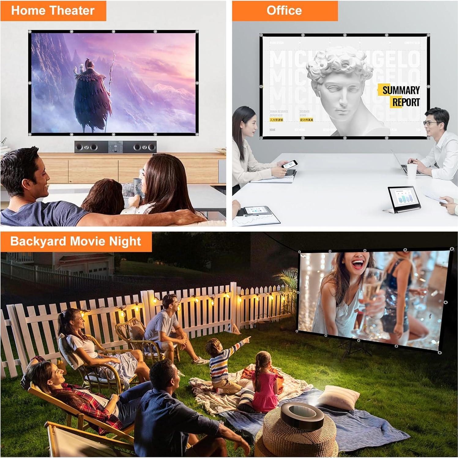 Pantalla de Proyector Plegable 120" 4K HD SKERELL Anti-Arrugas