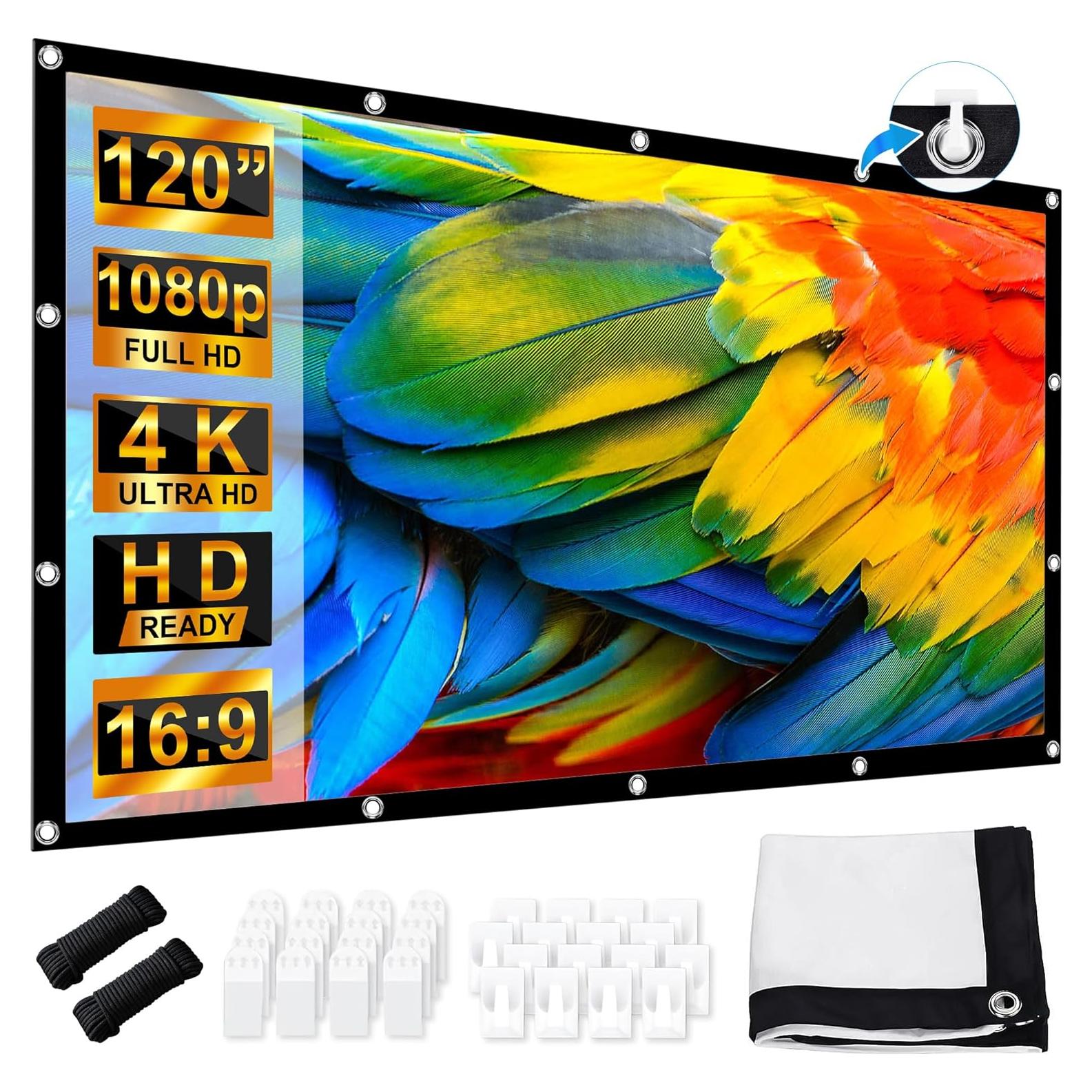 Pantalla de Proyector Plegable 120" LEORFI HD 4K 16:9