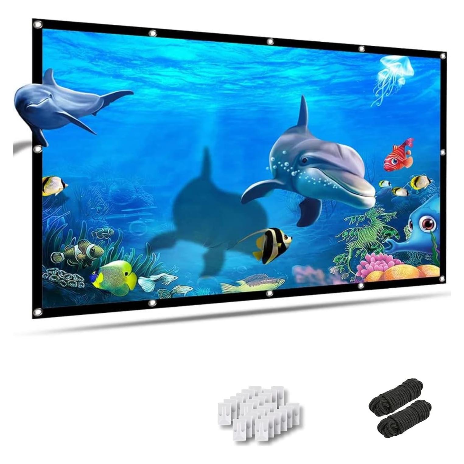 Pantalla de Proyector MOIZ 120" Plegable Doble Cara 16:9