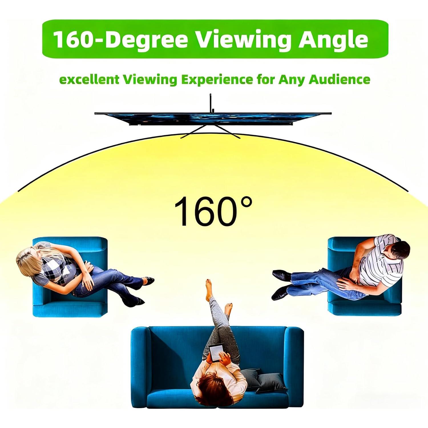 Pantalla de Proyección Portátil 80" 4K TWJouko con Trípode