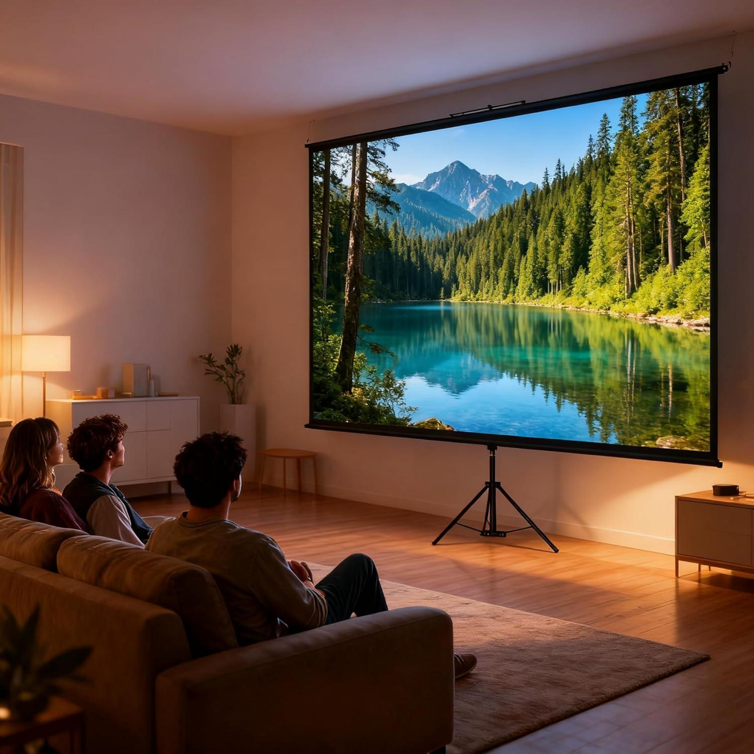 Pantalla de Proyección Portátil 80" 4K TWJouko con Trípode